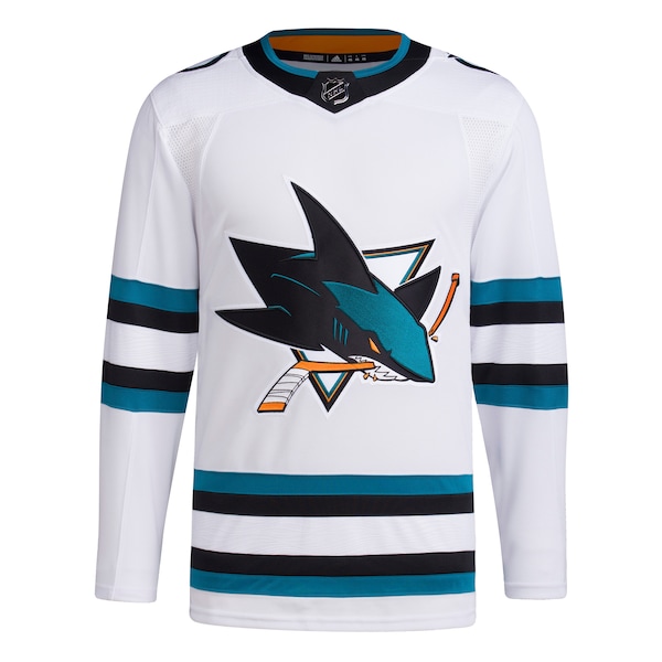 San Jose Sharks adidas Men's Away Primegreen Authentic Jersey - White