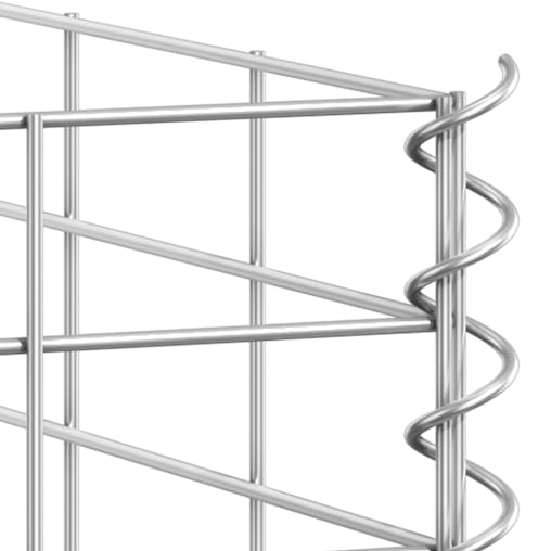 NNEVL Gabion Raised Beds 3 pcs 30x30x150 cm Iron