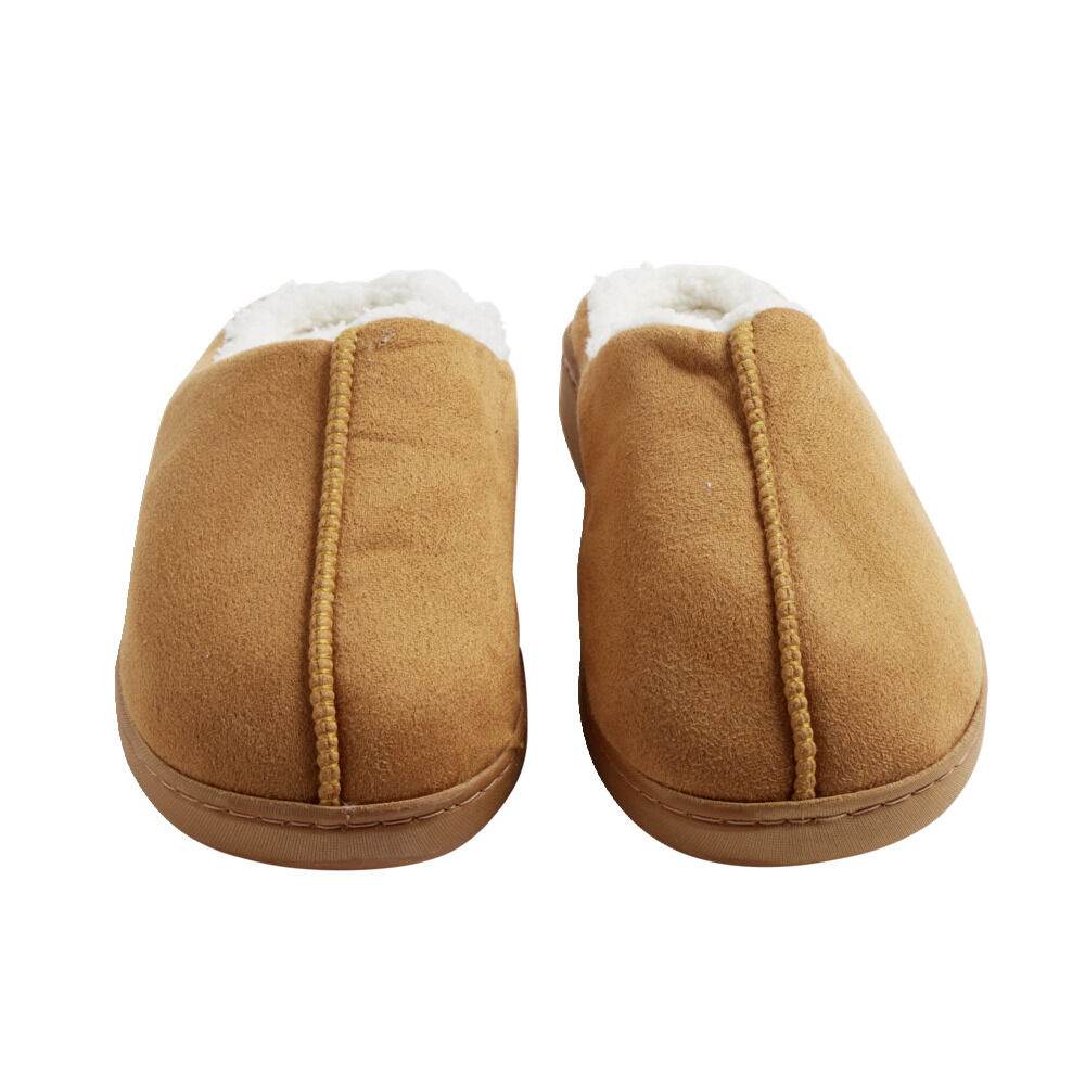 Chaussons mules unisexe marron fourrées T36 à T45