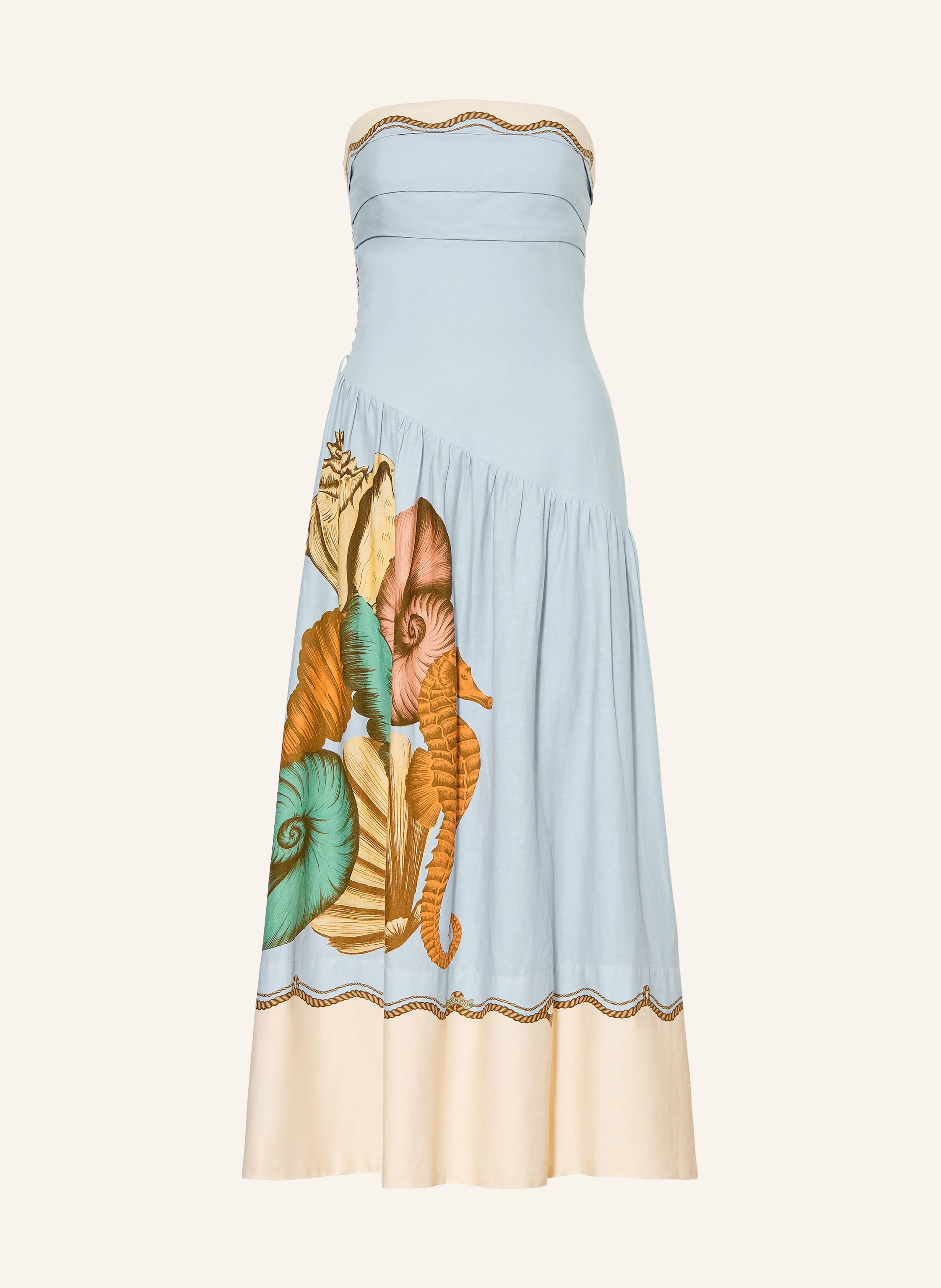 FARM RIO Off-Shoulder-Kleid RIO SOUVENIR mit Leinen