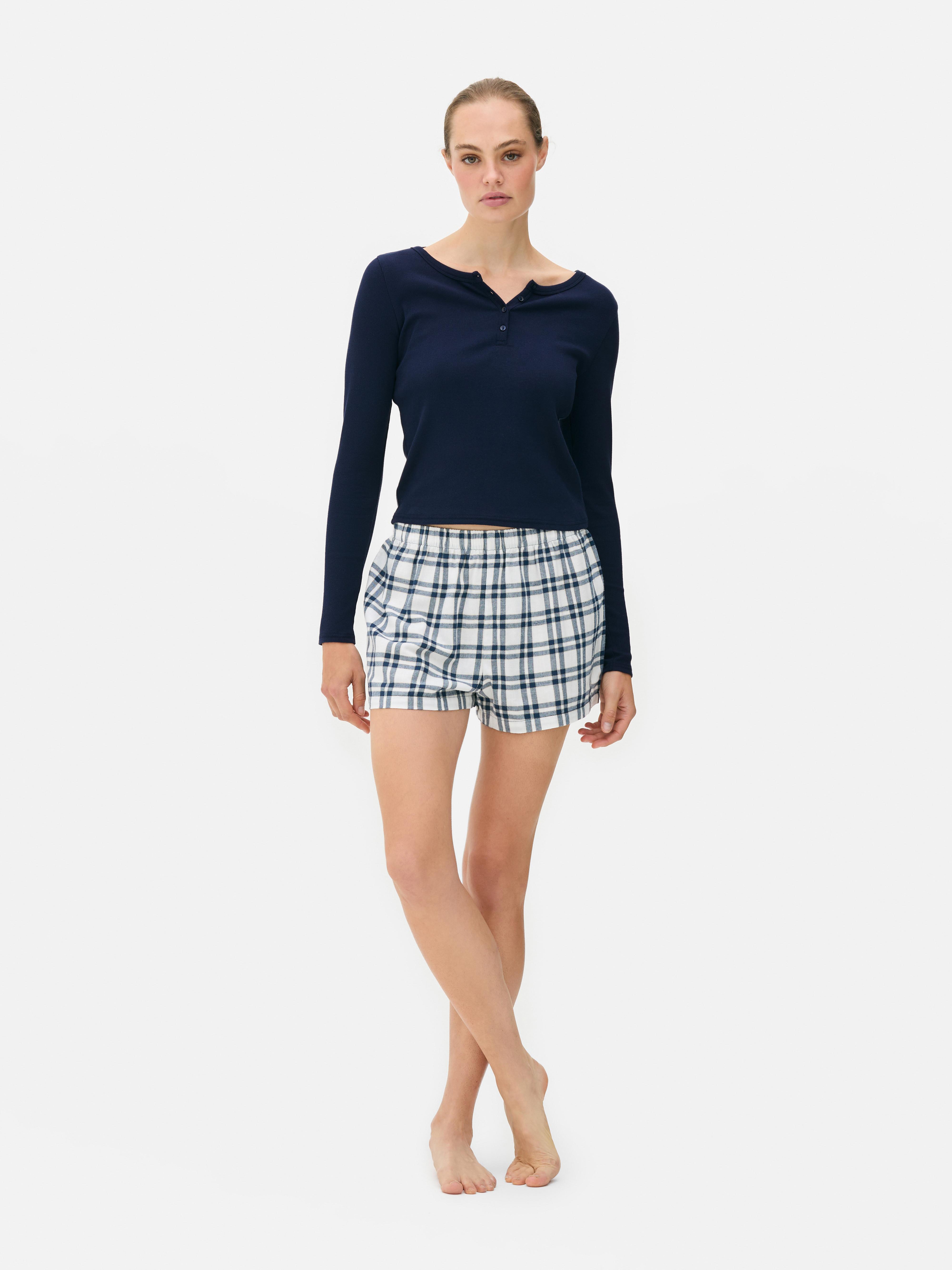 Cotton Henley Short Pajama Set