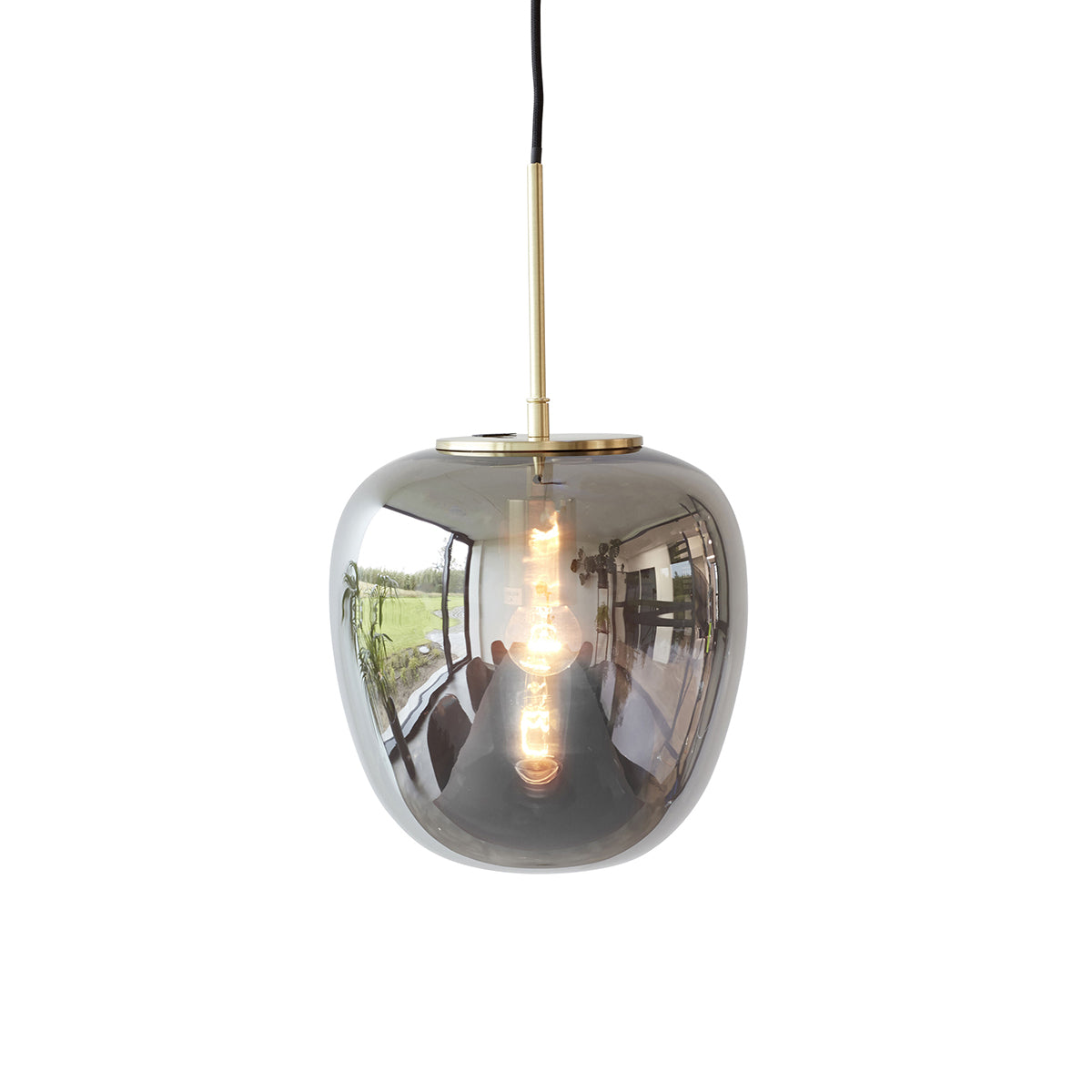 Hübsch hanger Reflect - glas/ijzer - ø25xh36cm, e27