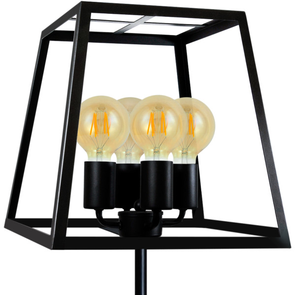 Lampa podłogowa czarna FINLAND4xE27x20W wym:160x32x32cm Polux