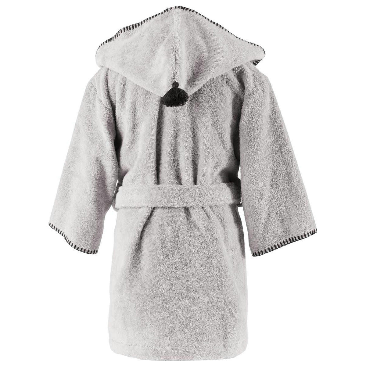 BIO FUNDY - Peignoir enfant en coton bio  gris perle 06 ans