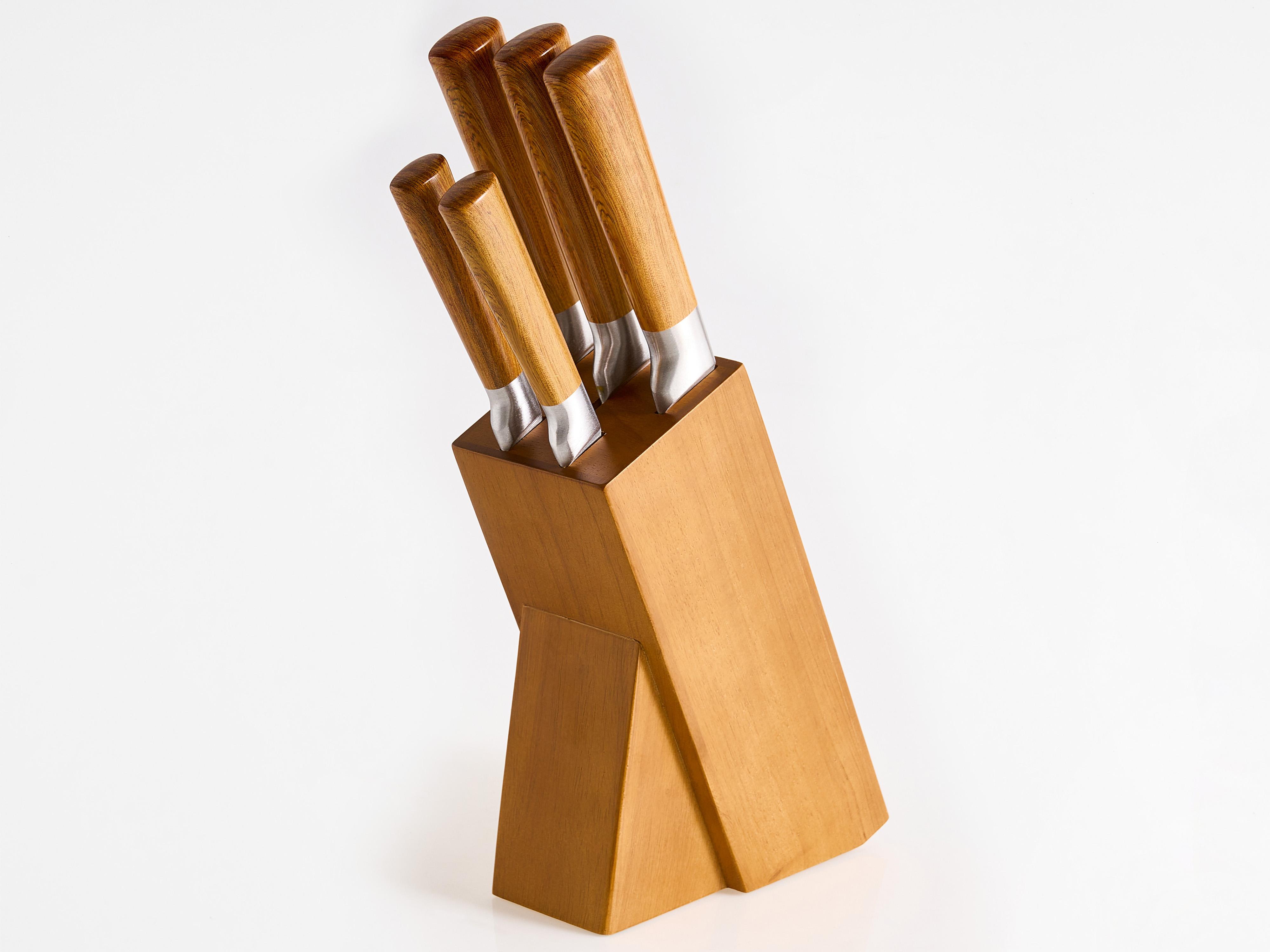 Set of 3 Knives TOCHIGI Brown