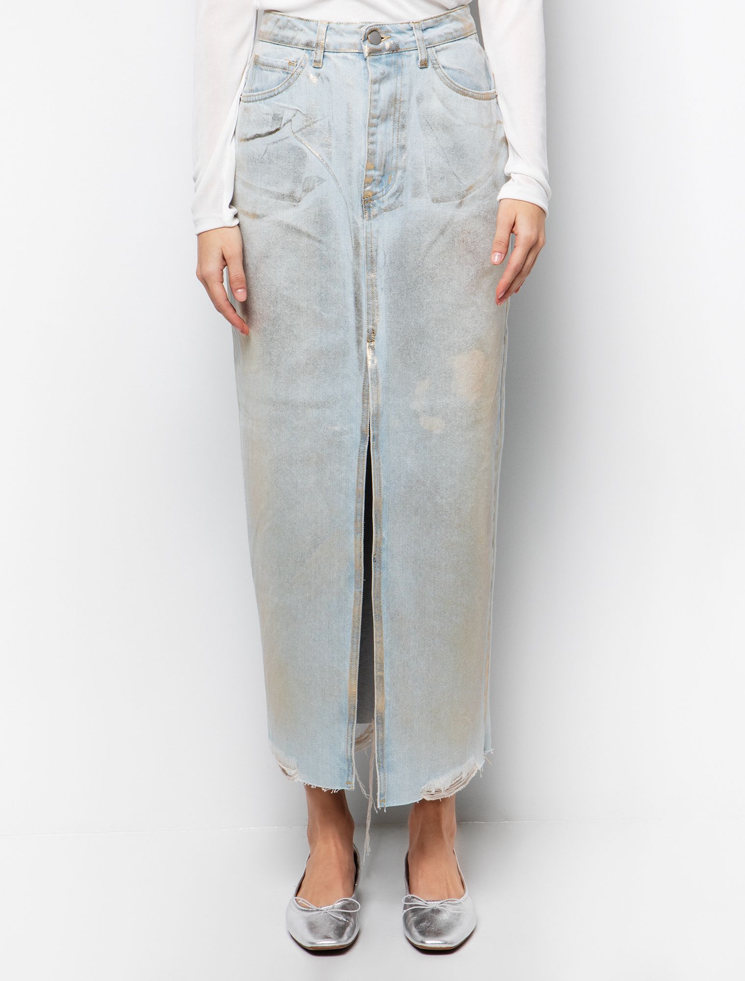 Τζιν φούστα foil