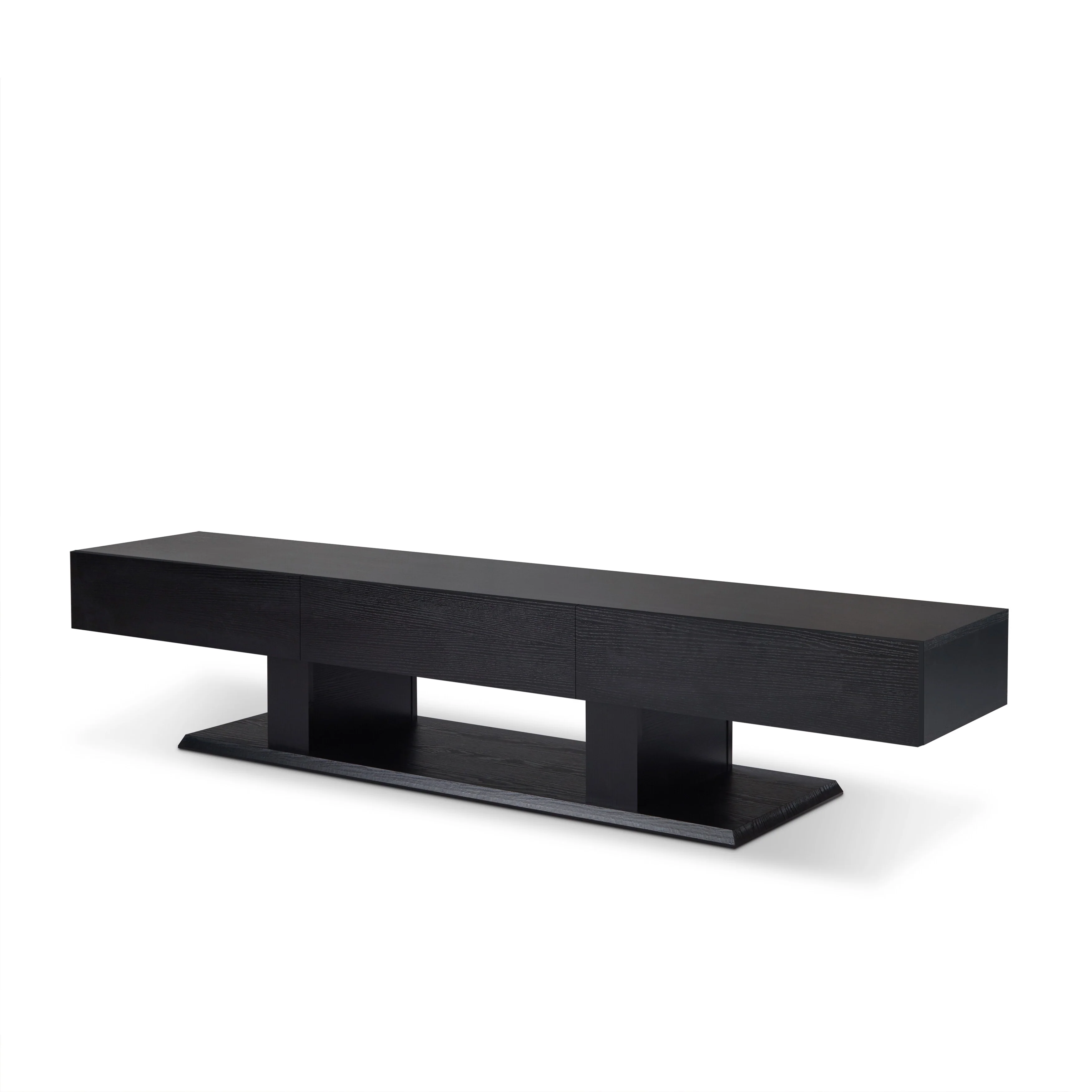 Black 70 TV Stand with 3 Drawers & Open Compartment for TVs Up to 50