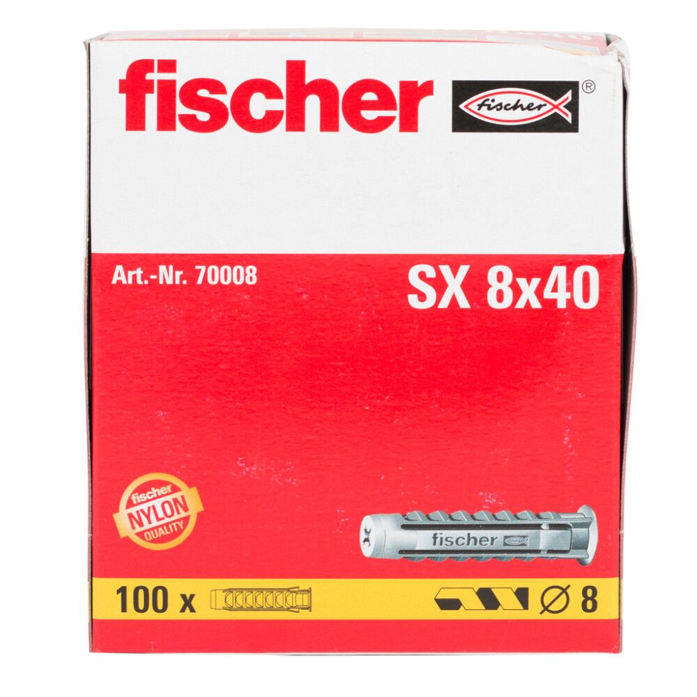 NYLONSPLUGG FISCHER SX 8X40MM 100-PAKK