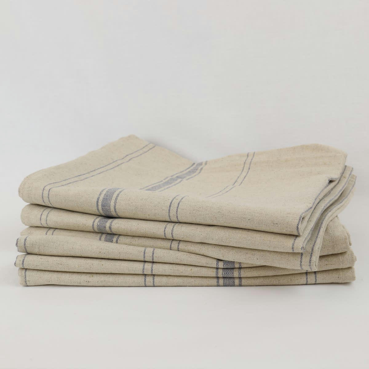 BRASSERIE - Lot de 6 Torchons en Lin Bleu