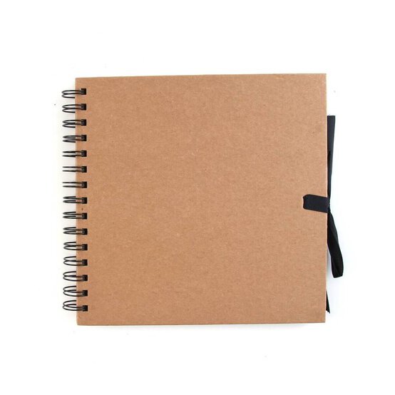 Spiral Bound Kraft Scrapbook 8 x 8 Inches