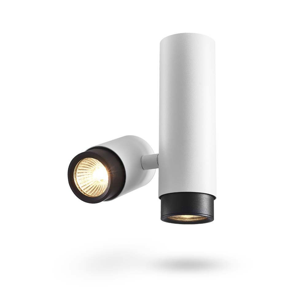 Spot okrągły biało-czarny Ariza 2xGU10x30W wym:10x6x6cm IP20 Videx