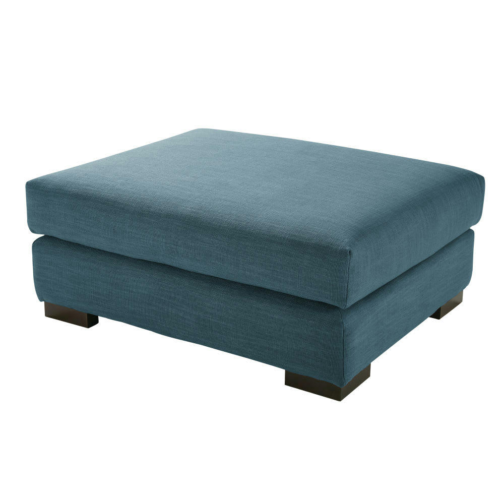 Terence - Pouf pour canapé modulable bleu pétrole