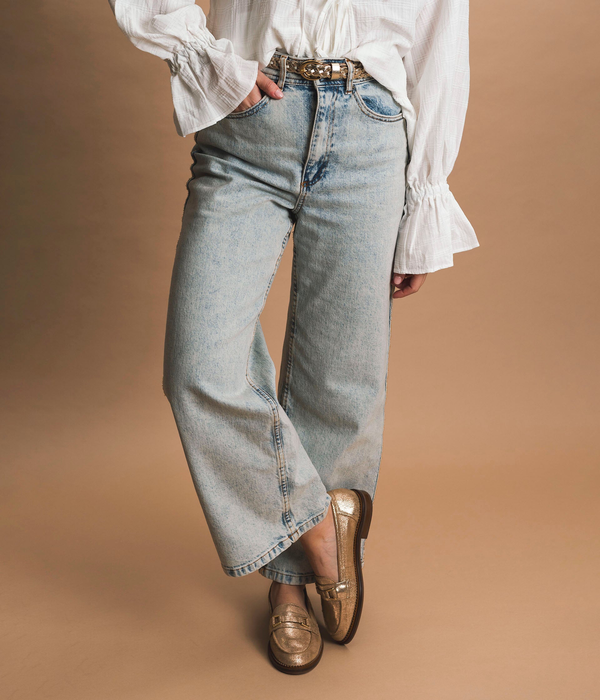 Mocassin Alanna doré