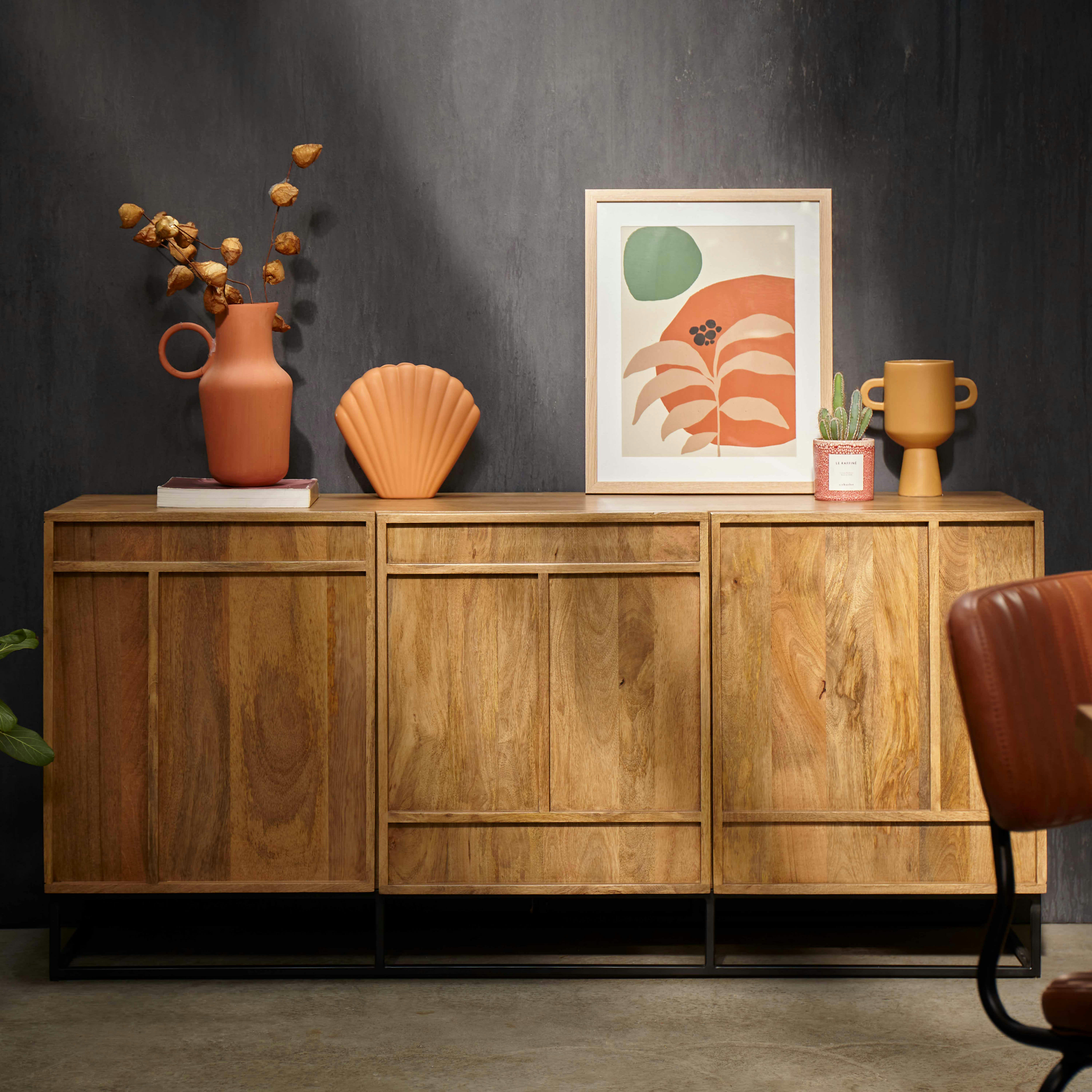 TILDA - Buffet en manguier massif 3 portes