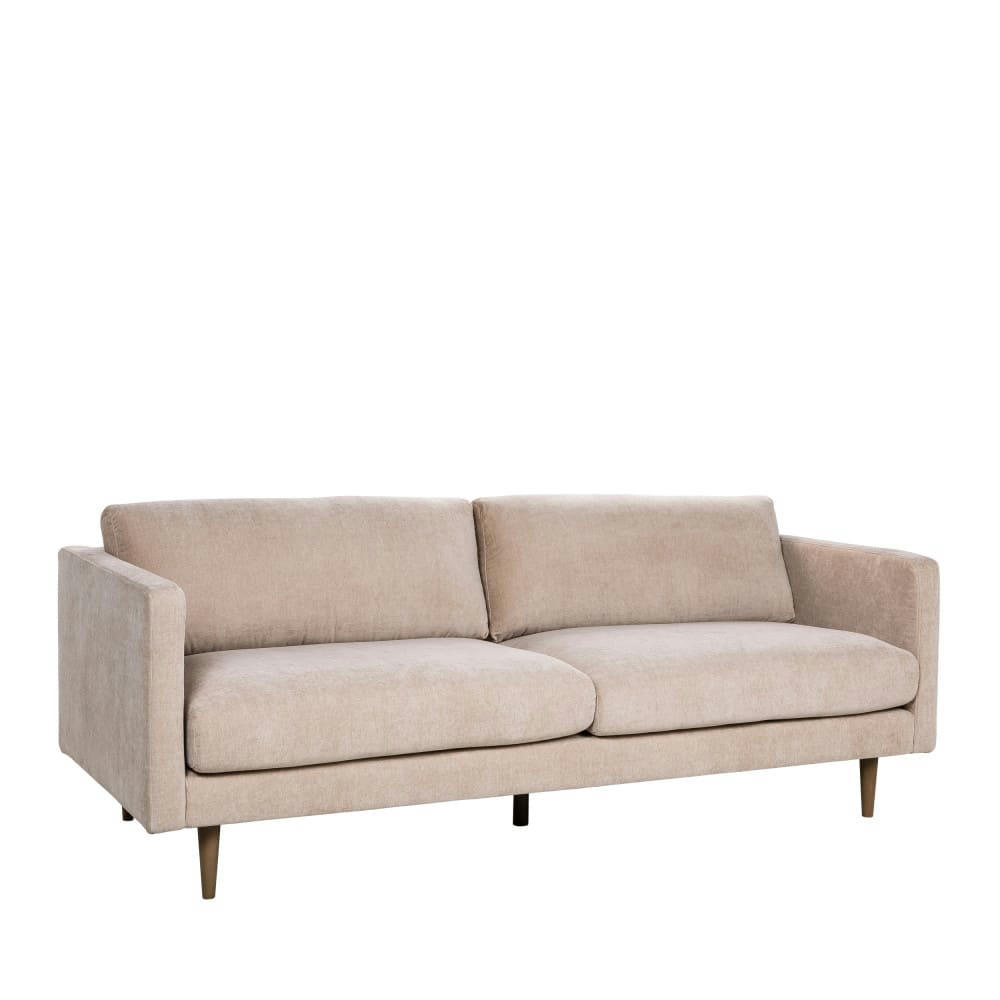 HACKBERRY - Canapé 3 places en tissu beige