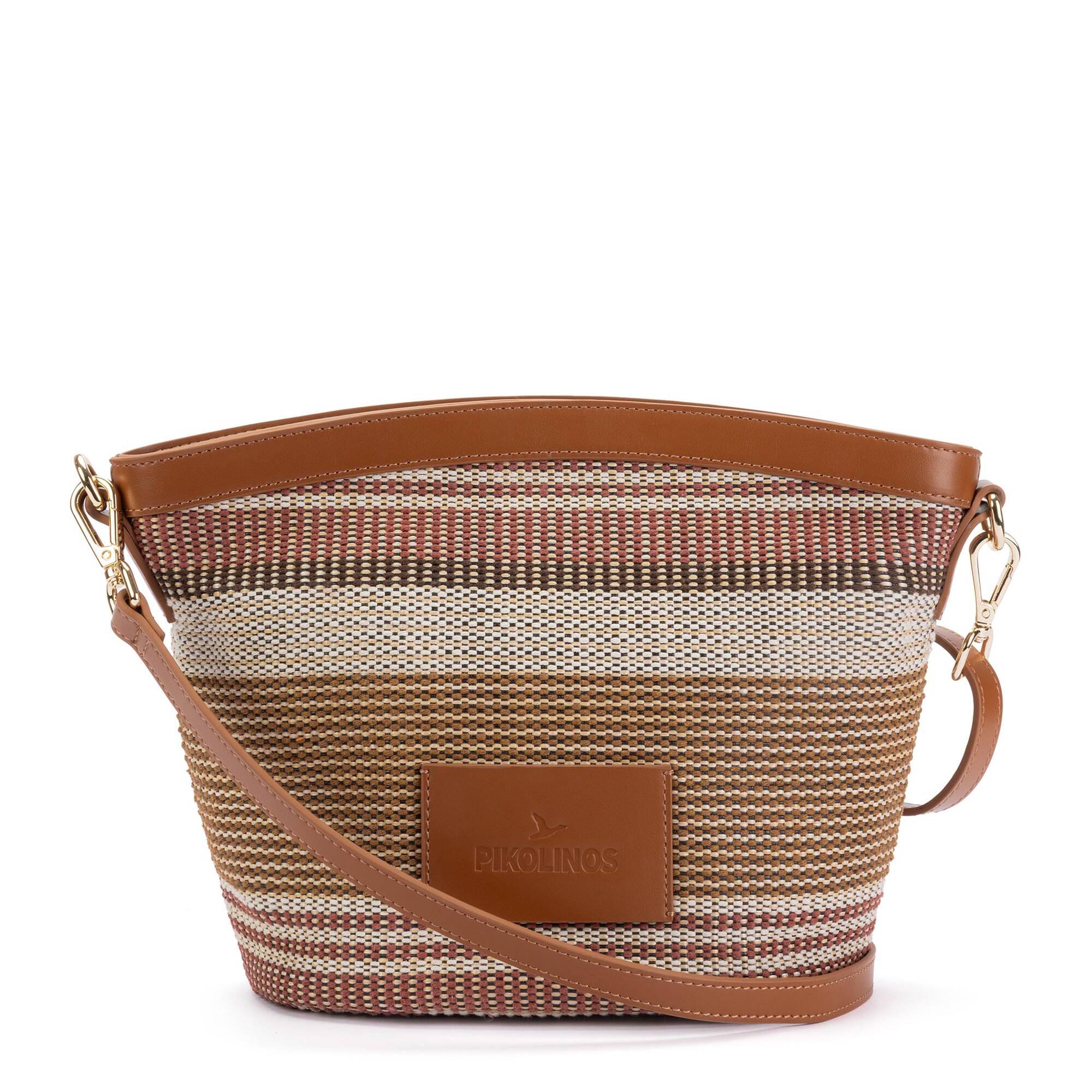 MIRAVET - Bandolera pequeña de rafia para mujer