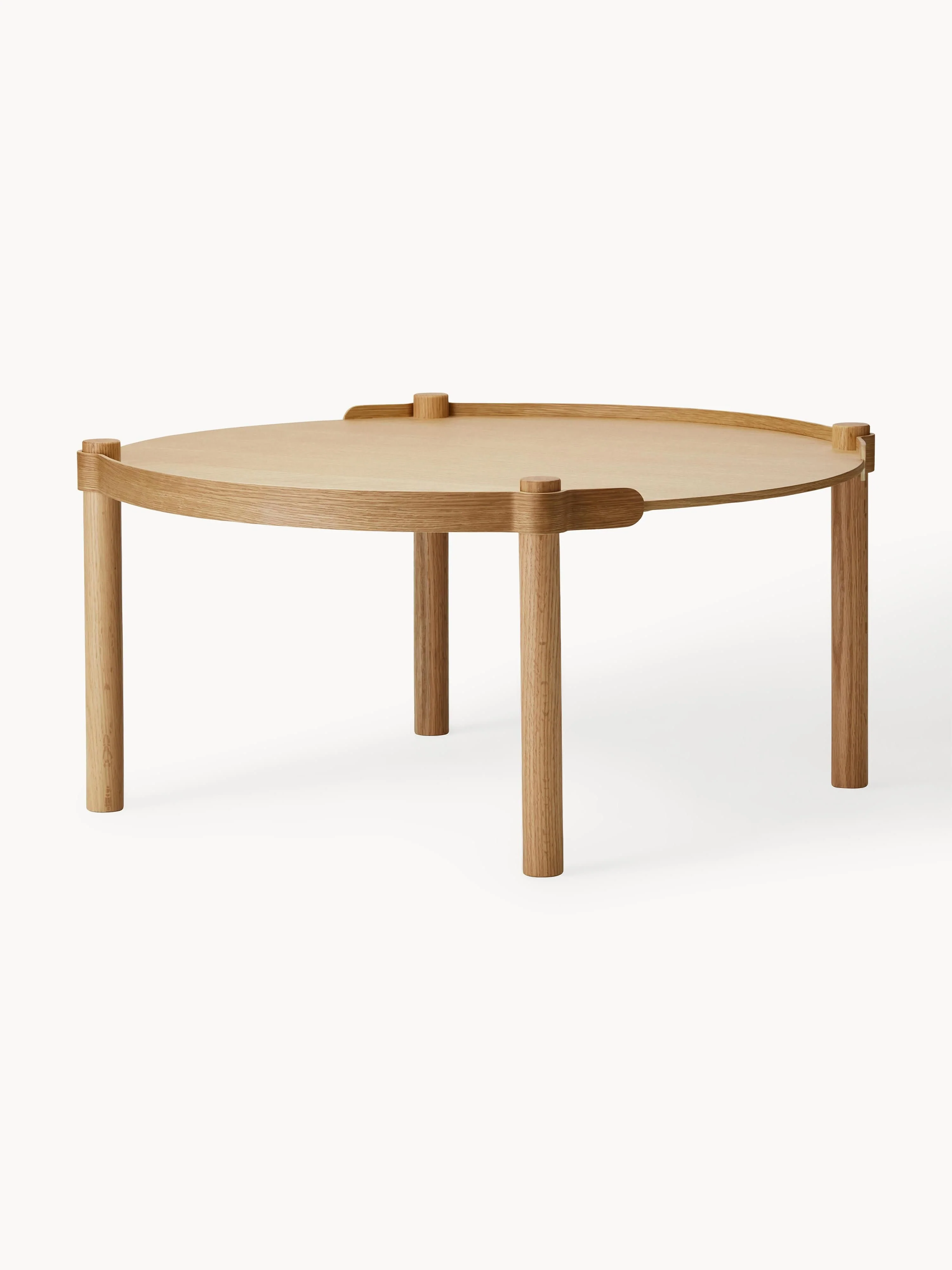 Runder Couchtisch Woody aus Eichenholz