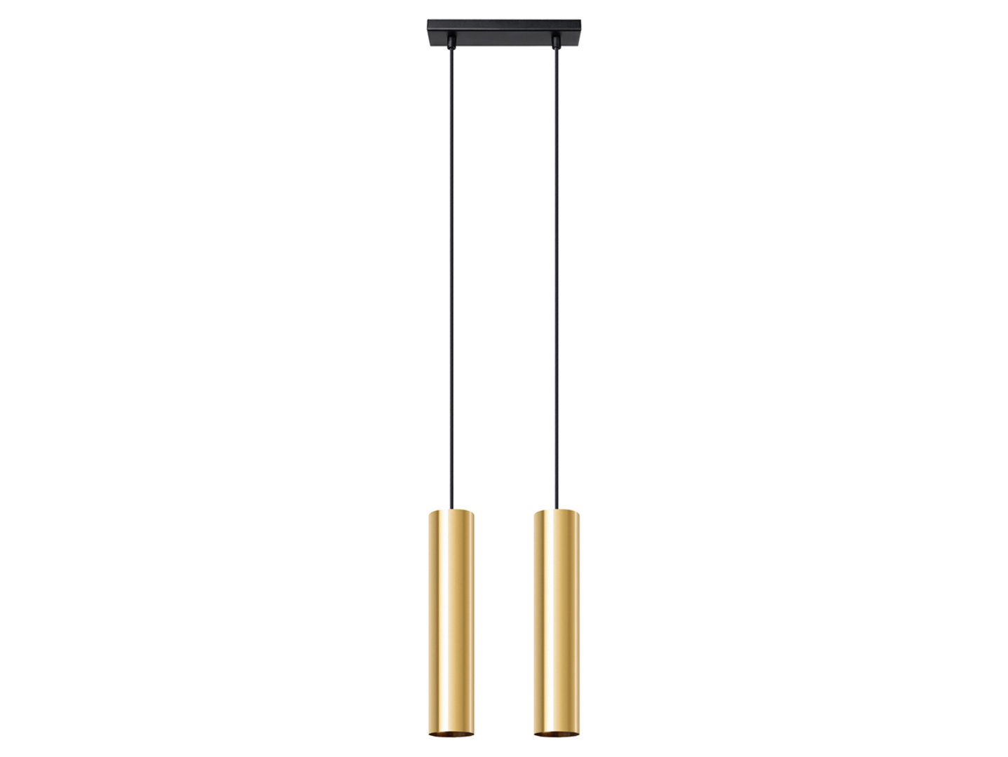 Lampa wisząca Lagos 2-punktowa stalowa złota