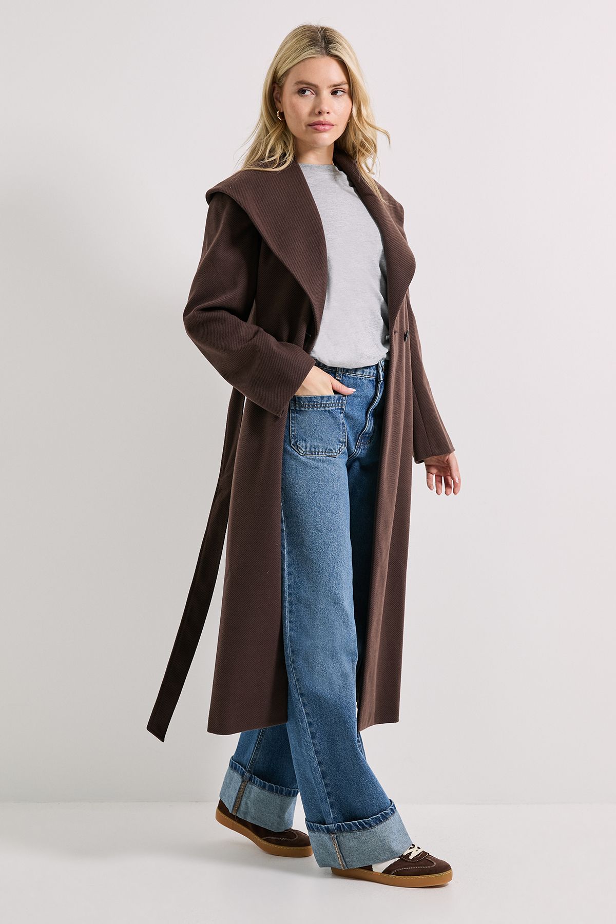 Dorothy Perkins Shawl Belted Coat