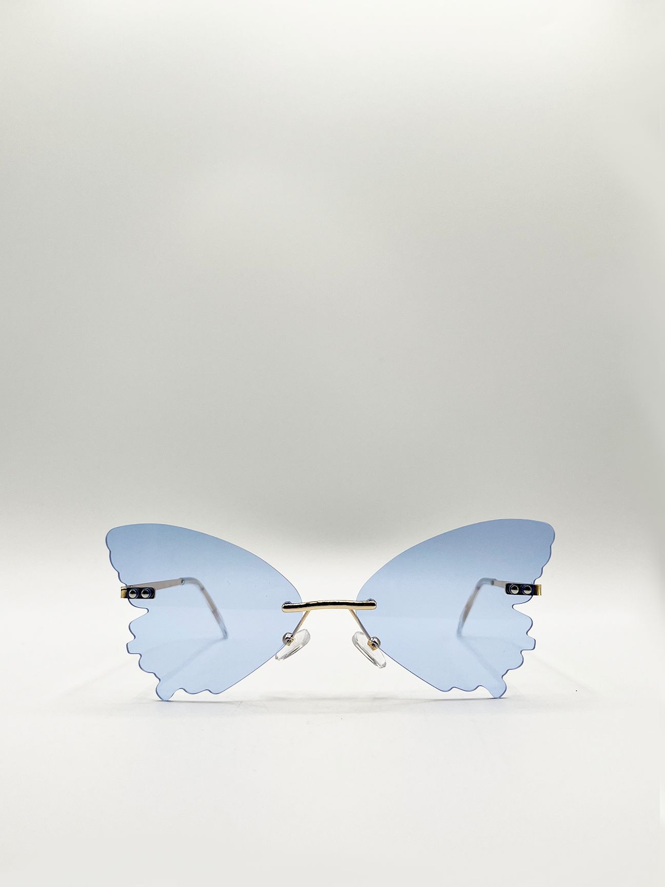 SVNX Frameless Blue Butterfly Sunglasses