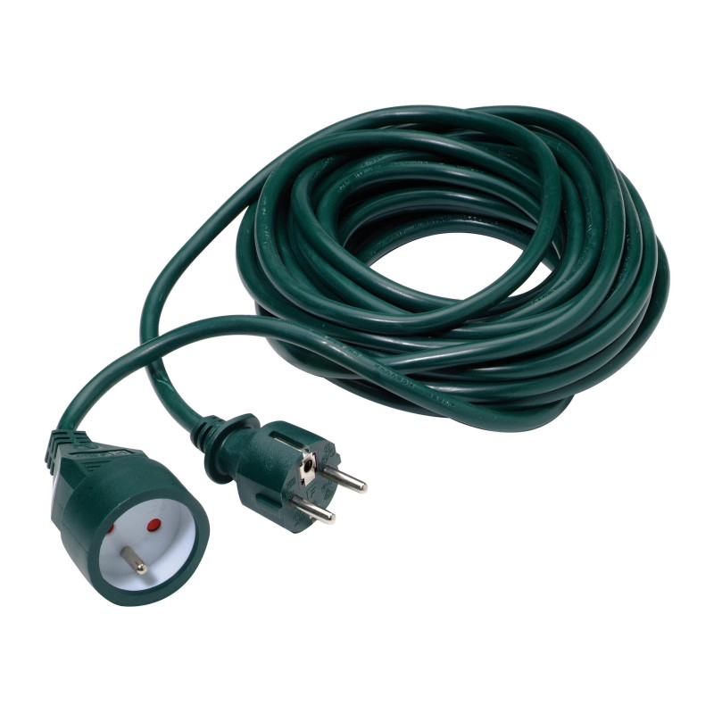 Allonge électrique en PVC vert 3G1.5 10 m PROFILE