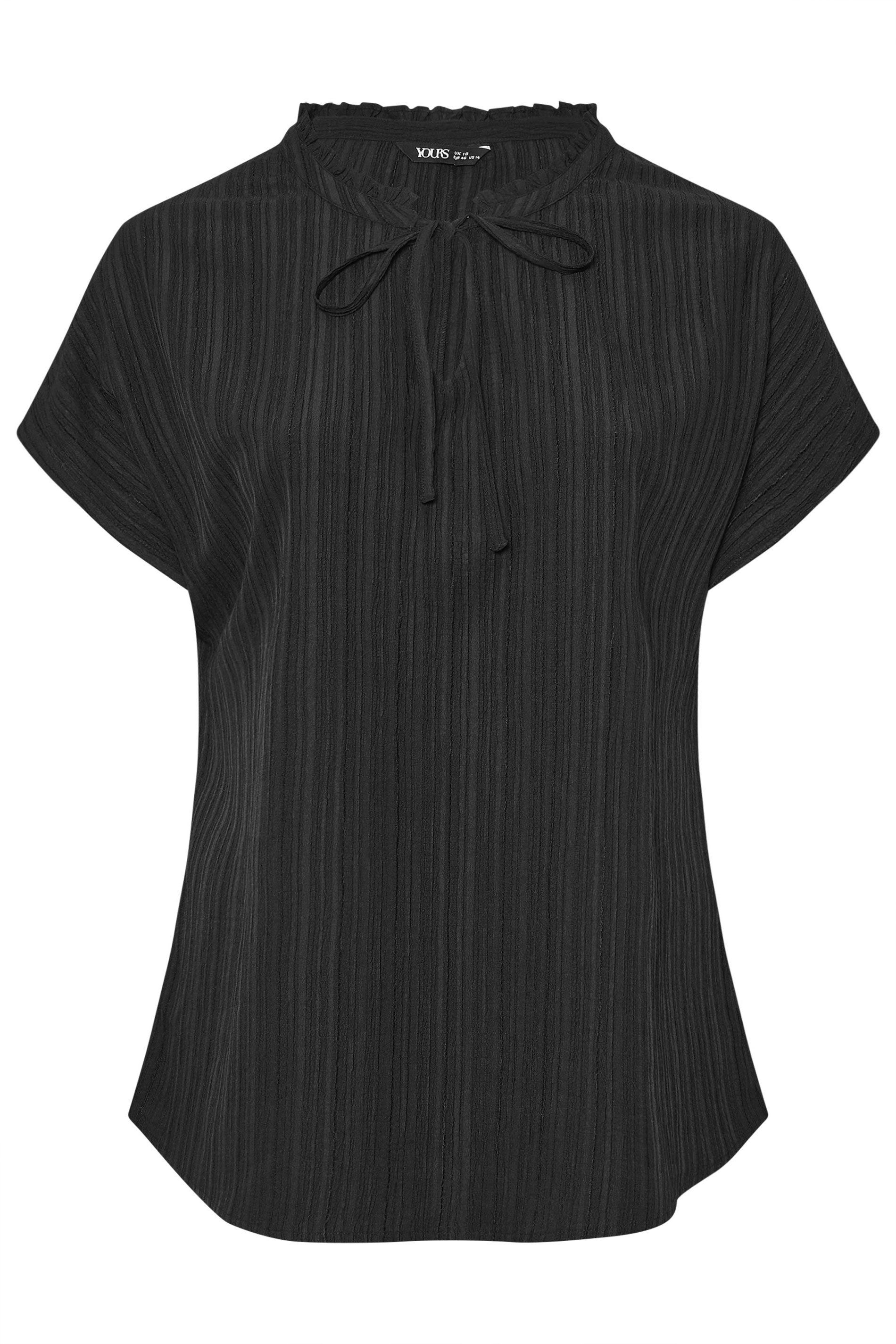 Yours Textured Frill Neck Top