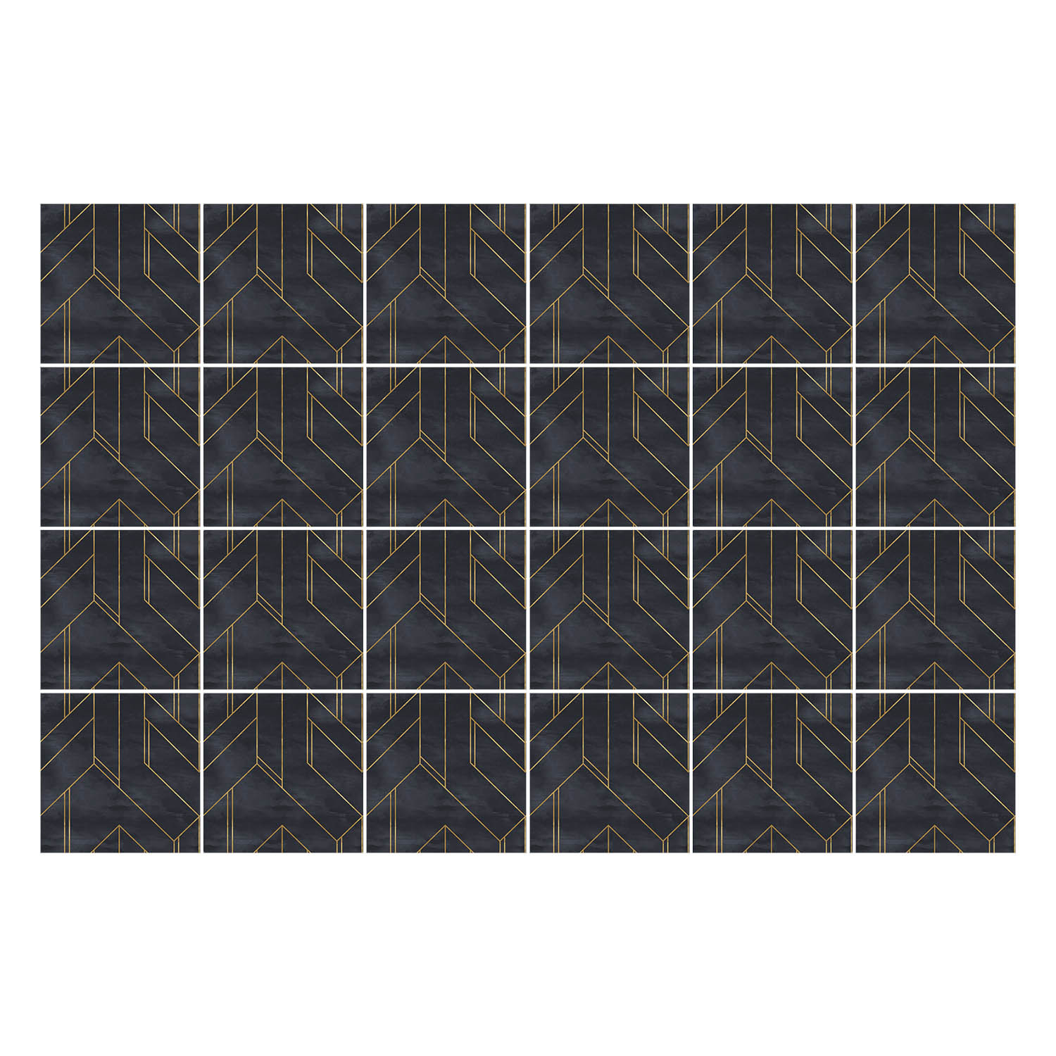Naklejki na kafelki 10x10 cm Geometria w zygzaki 24 szt.
