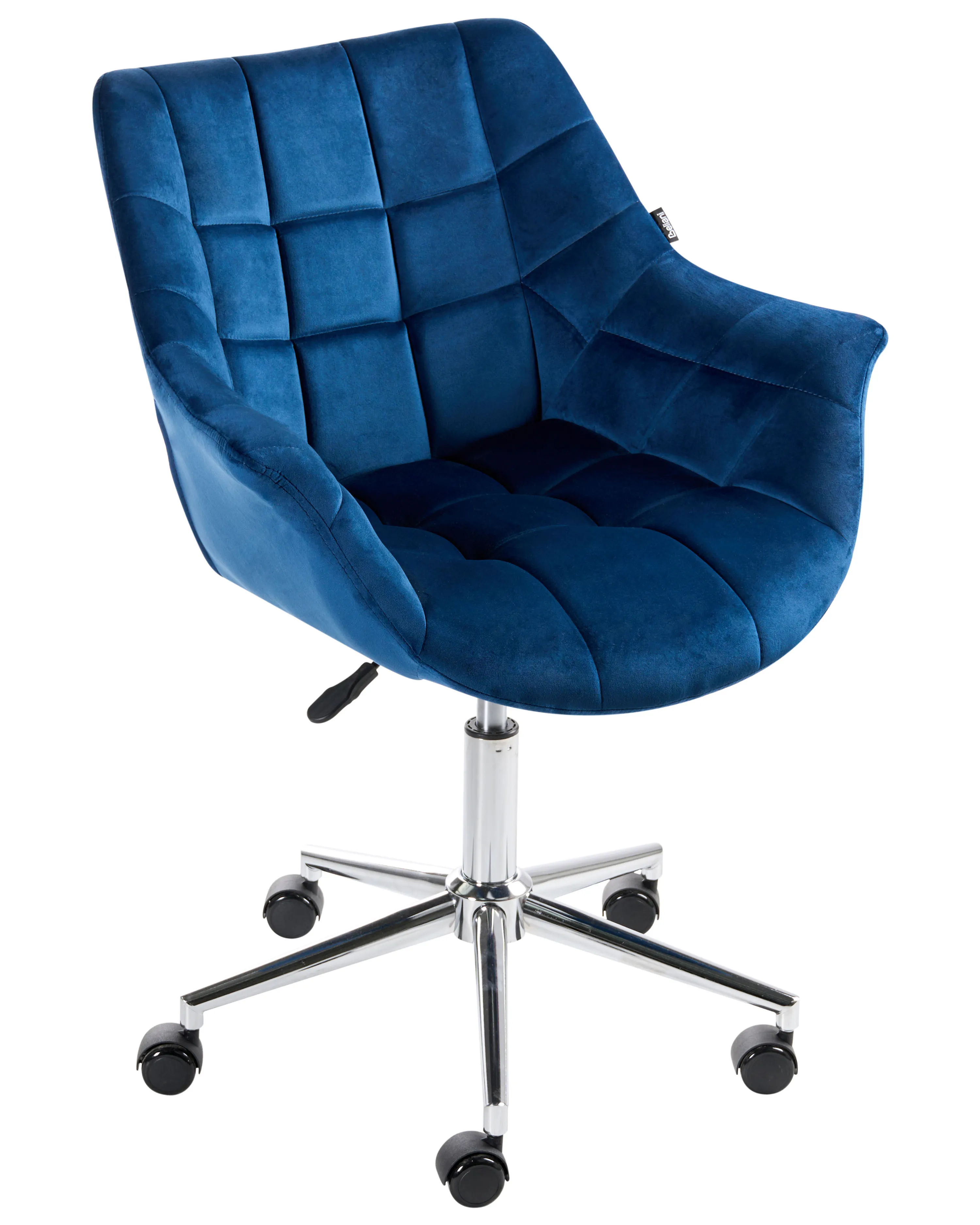 Desk Chair LABELLE Velvet Navy Blue