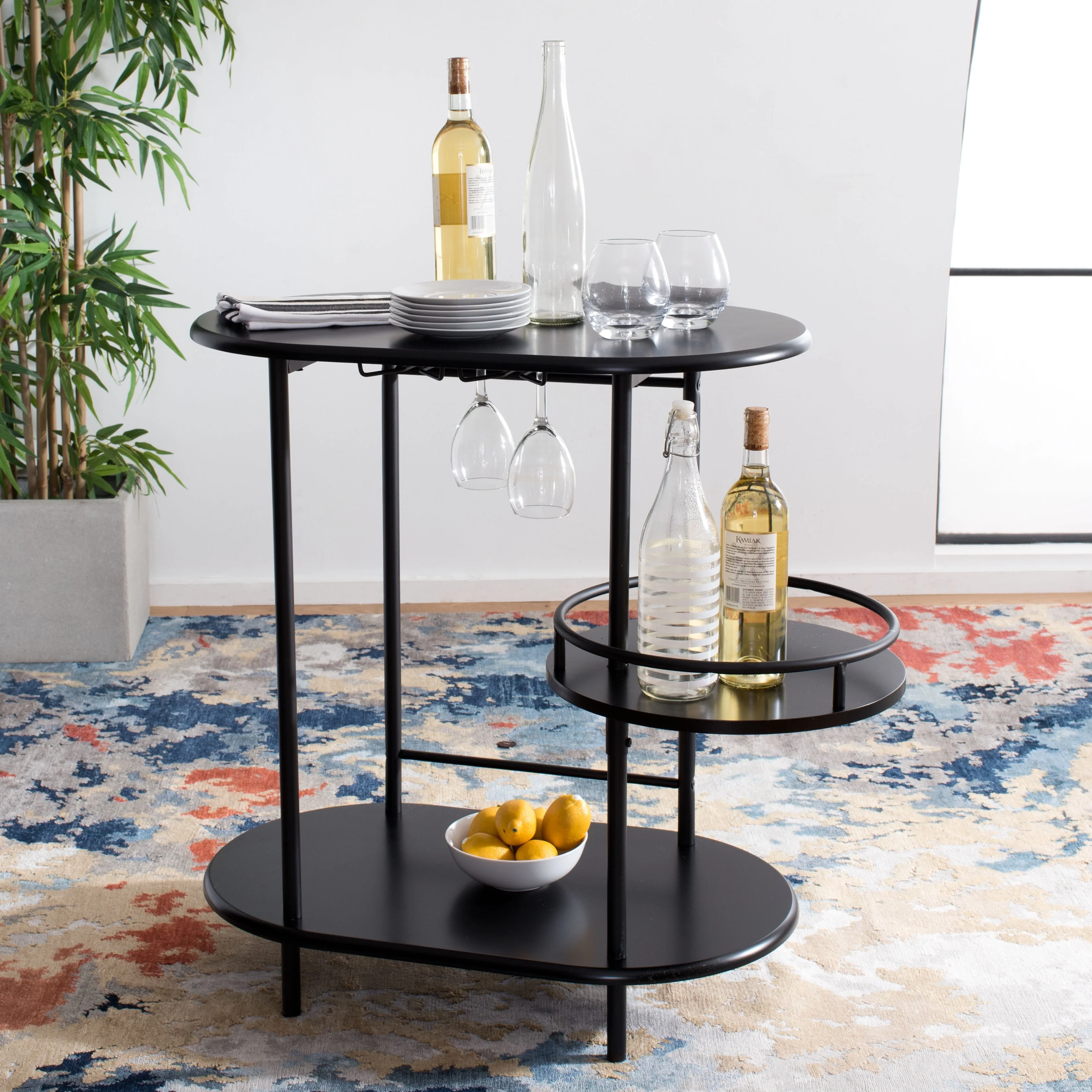 SAFAVIEH Iva 3-Tier Swivel Bar Table - 30W x 18D x 33H