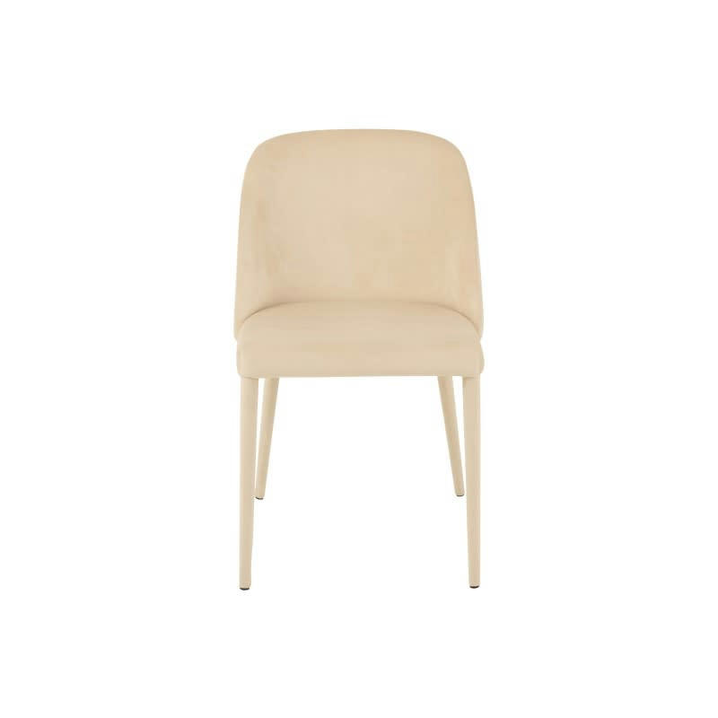 CHARLOTTE - Chaise en métal et textile beige