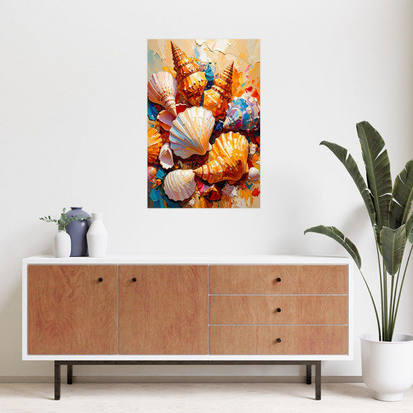 Naklejka na ścianę Feeby Kolorowe Muszle Morskie 20x30