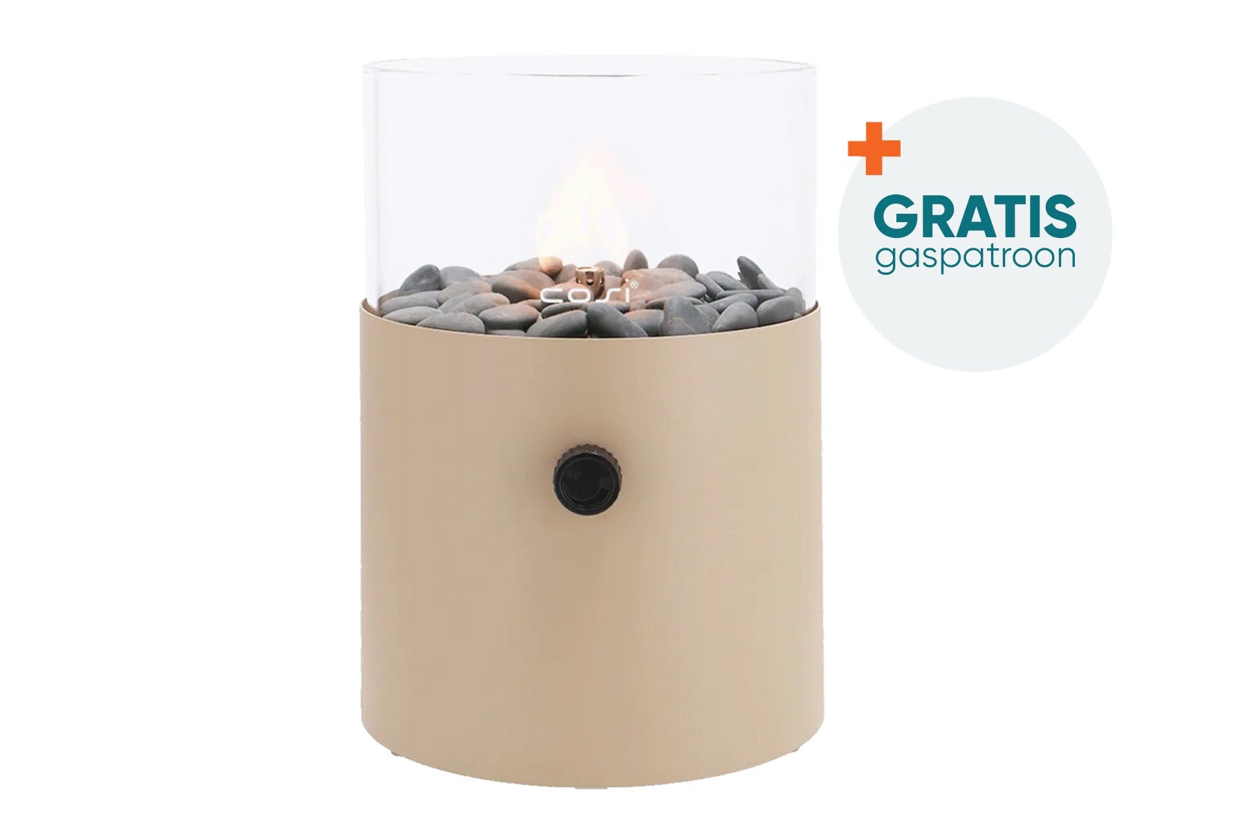 Cosiscoop XL - sandy beige - gaslantaarn met gaspatroon