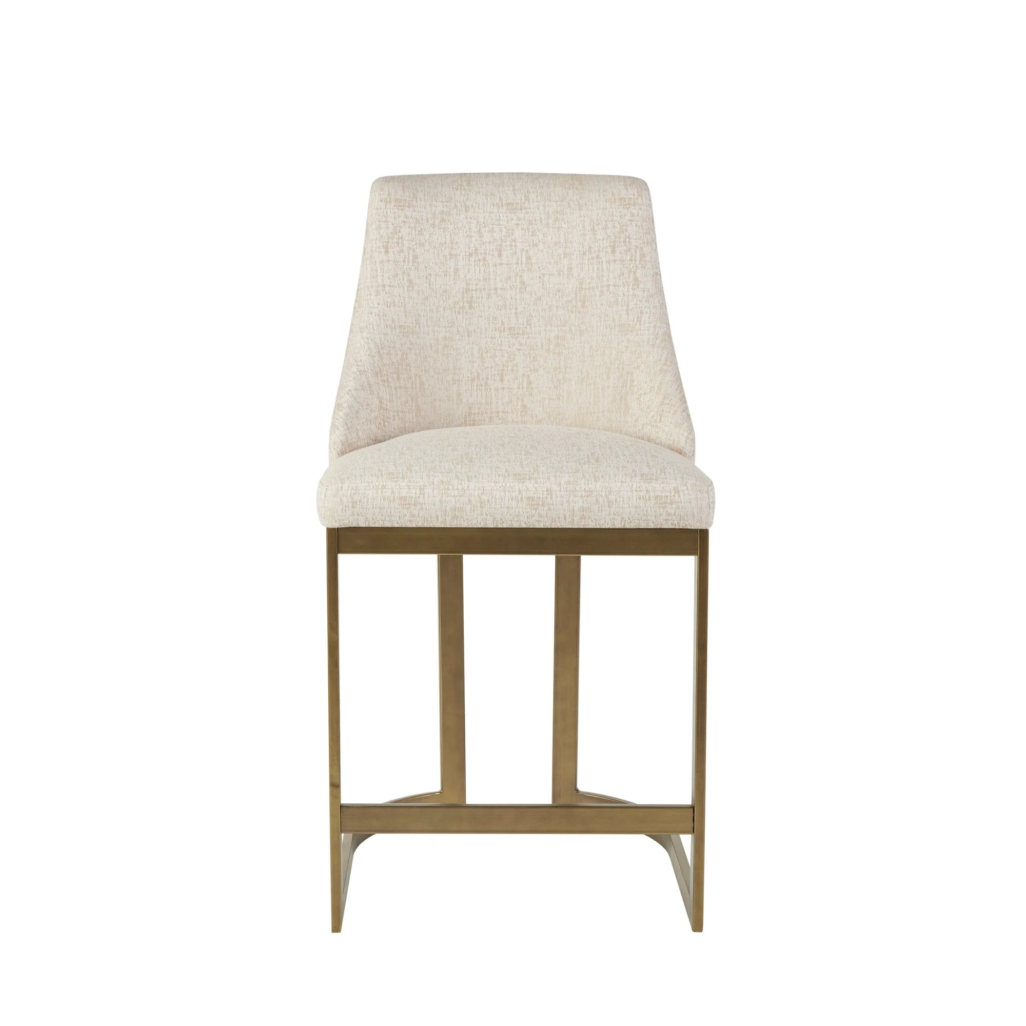 Madison Park Robertson 26H Upholstered Counter Stool with Metal Base