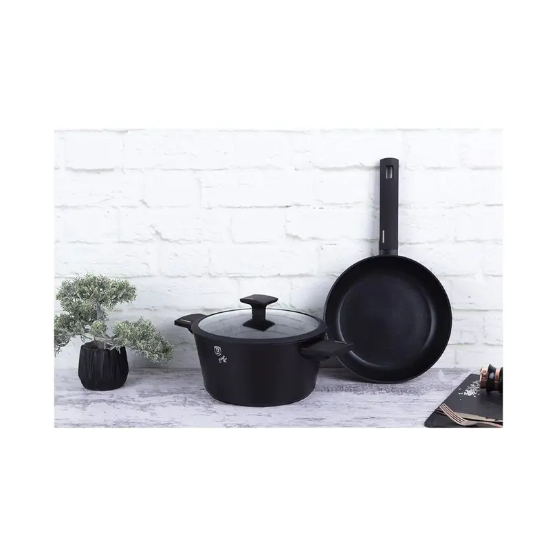 Kochtopf 10-teilig Matte Black Collection