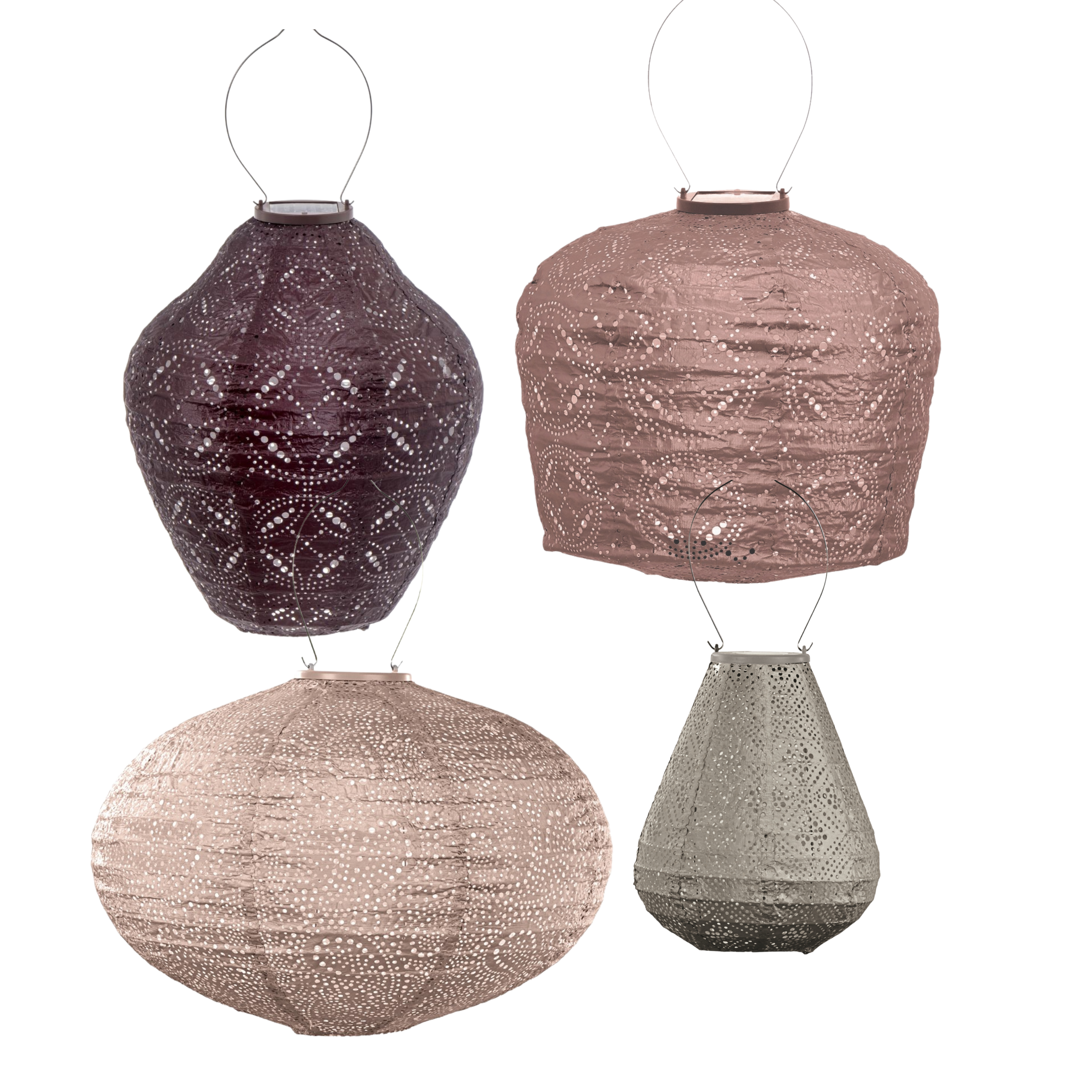 Lumiz Tuinlamp op zonne energie - Solar Lampion - Bali Set - 4 stuks