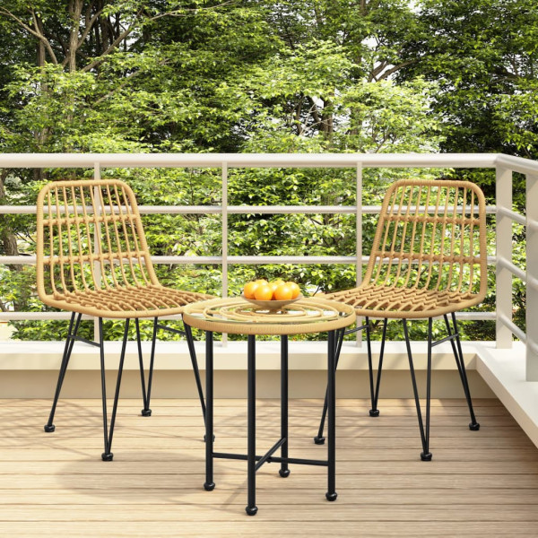 Krzesła ogrodowe 2 szt. 48x62x84 cm rattan PE