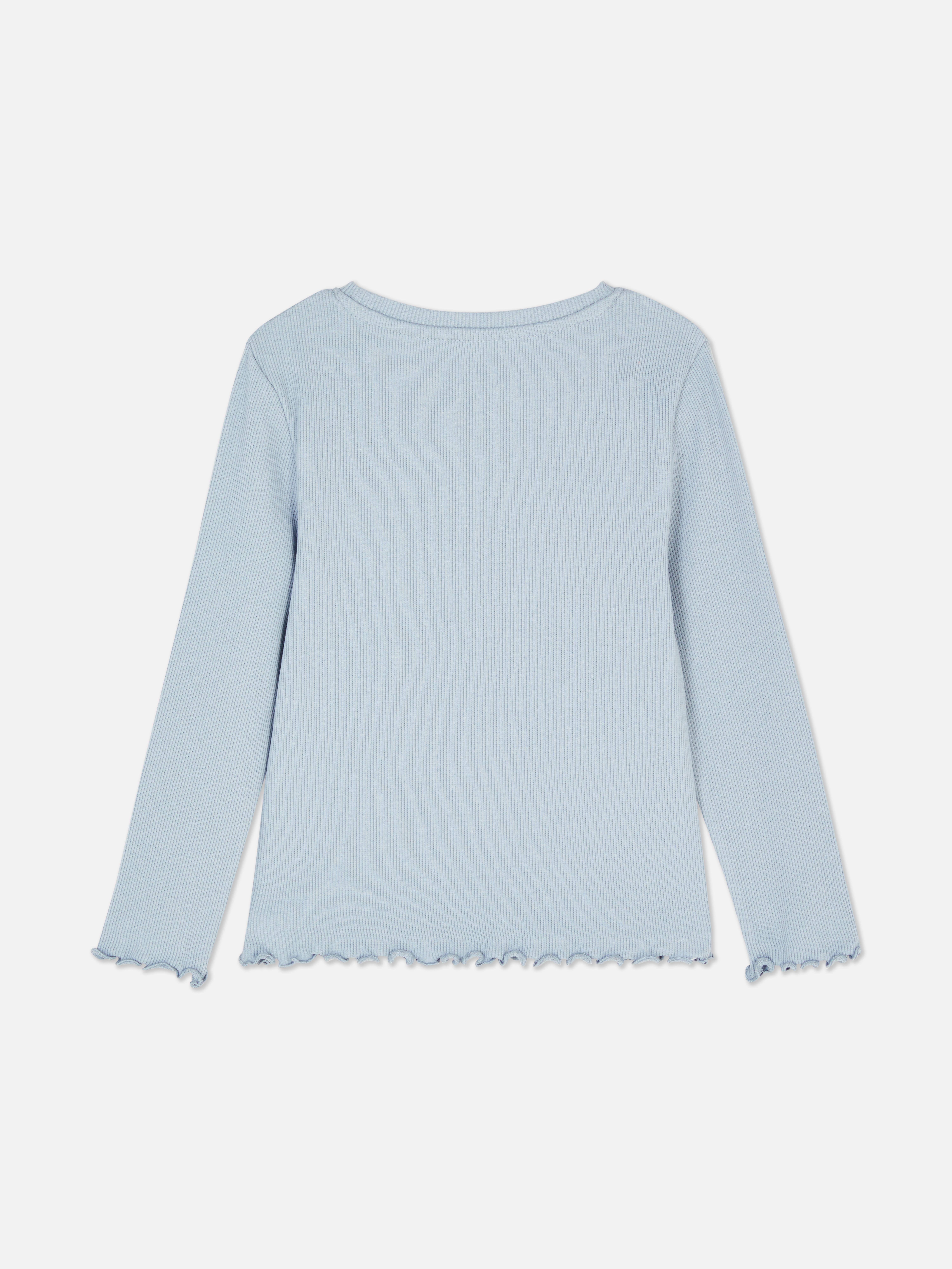 1.5-8yrs | Ribbed Lettuce Trim T-Shirt