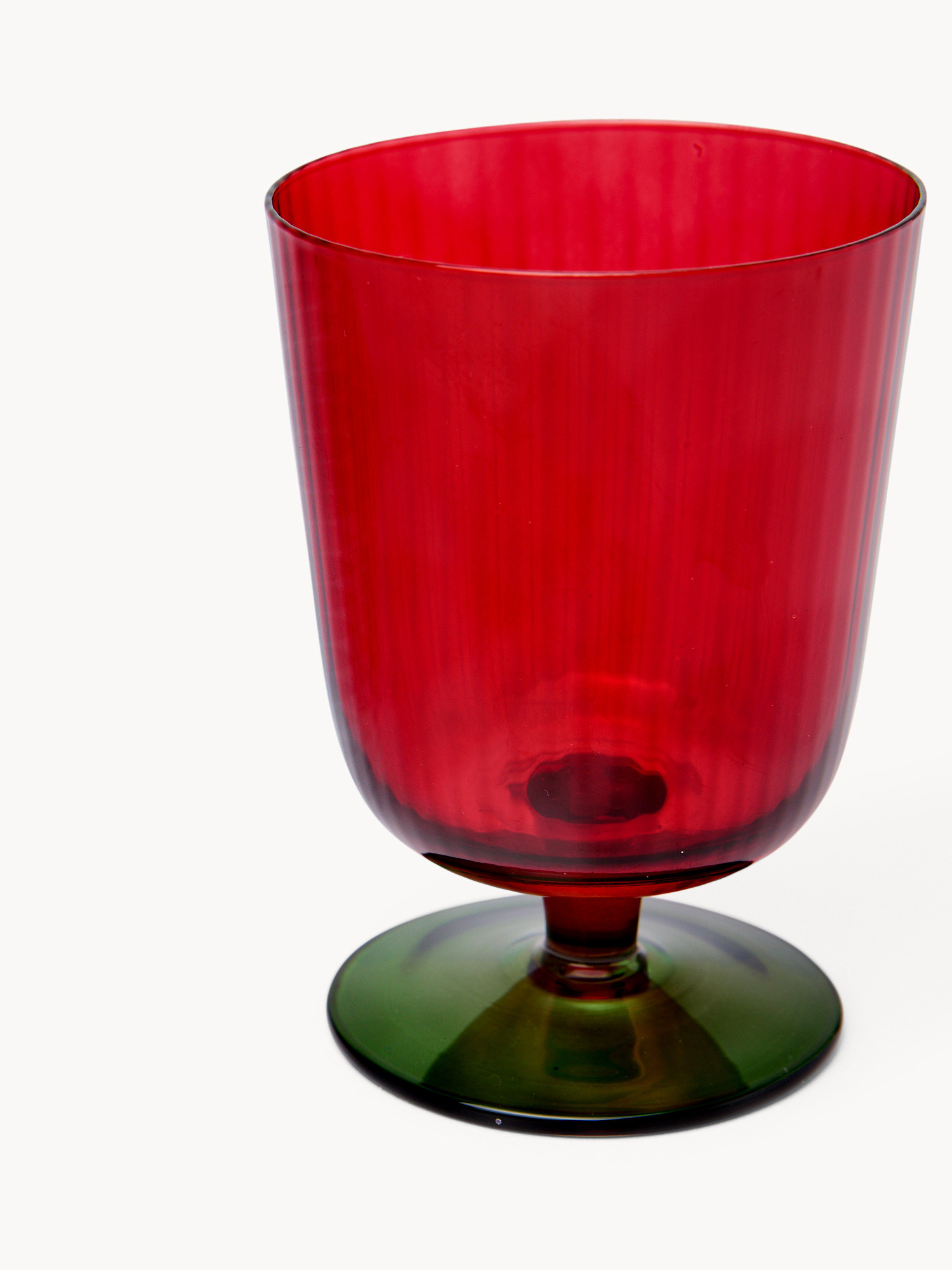 Set 6 calici bassi in vetro spruzzato