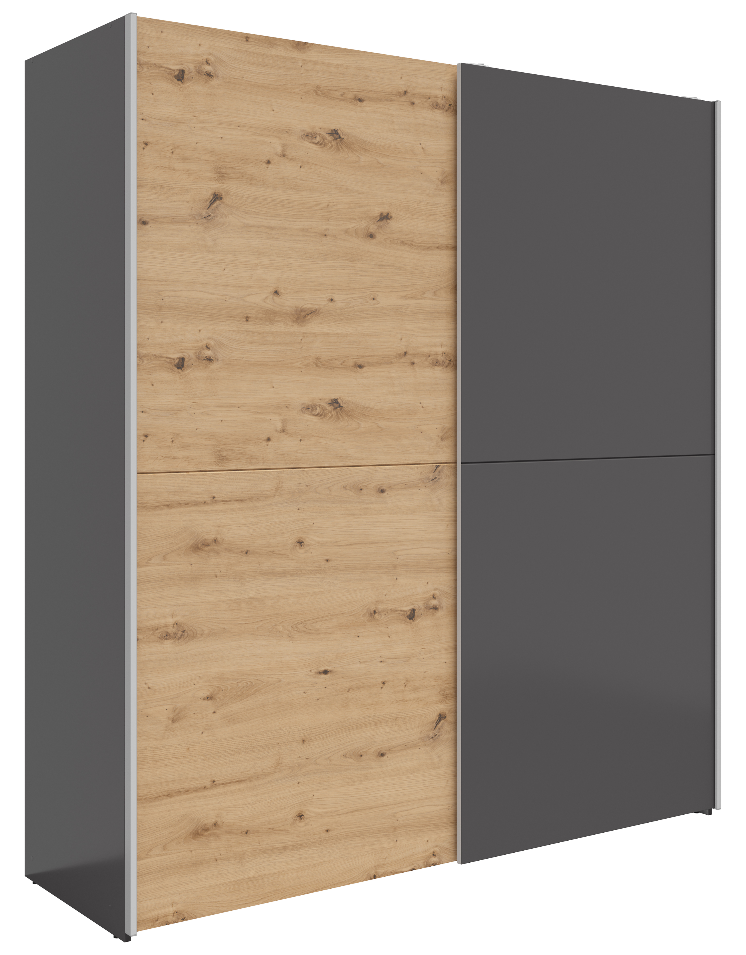 Szafa przesuwna Time 2 170 cm grafit/dąb artisan