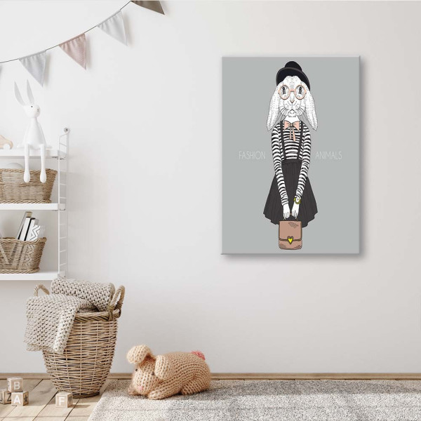 Feeby Obraz na płótnie Zając w spódniczce 40x60