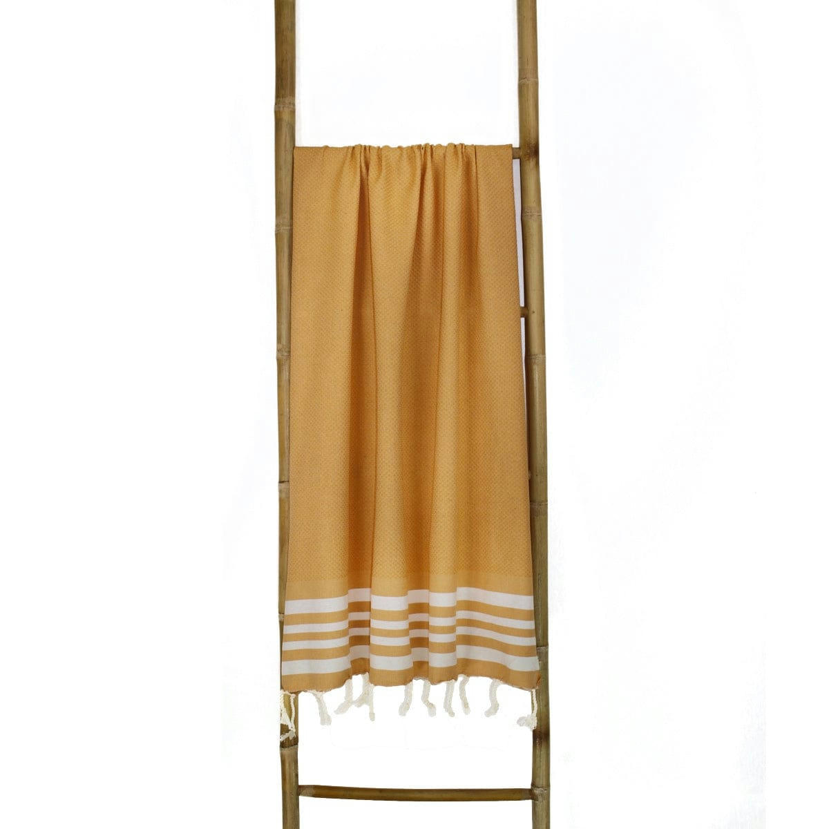 NEWPORT - Fouta coton  100x200 jaune moutarde