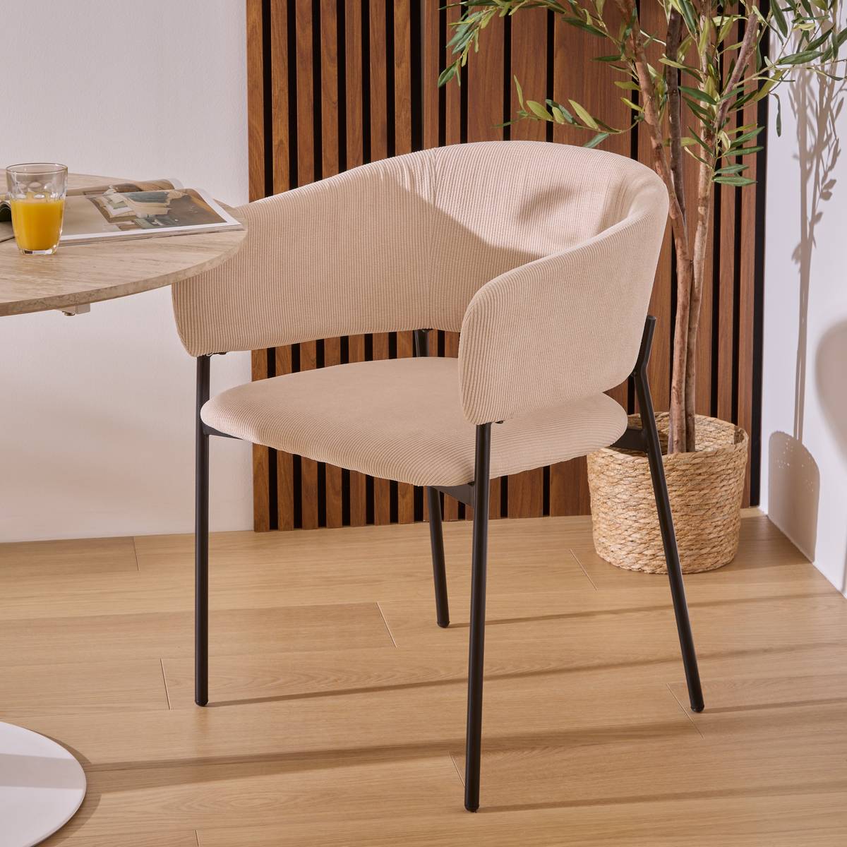Set of 2 "Solea" Armchairs Beige