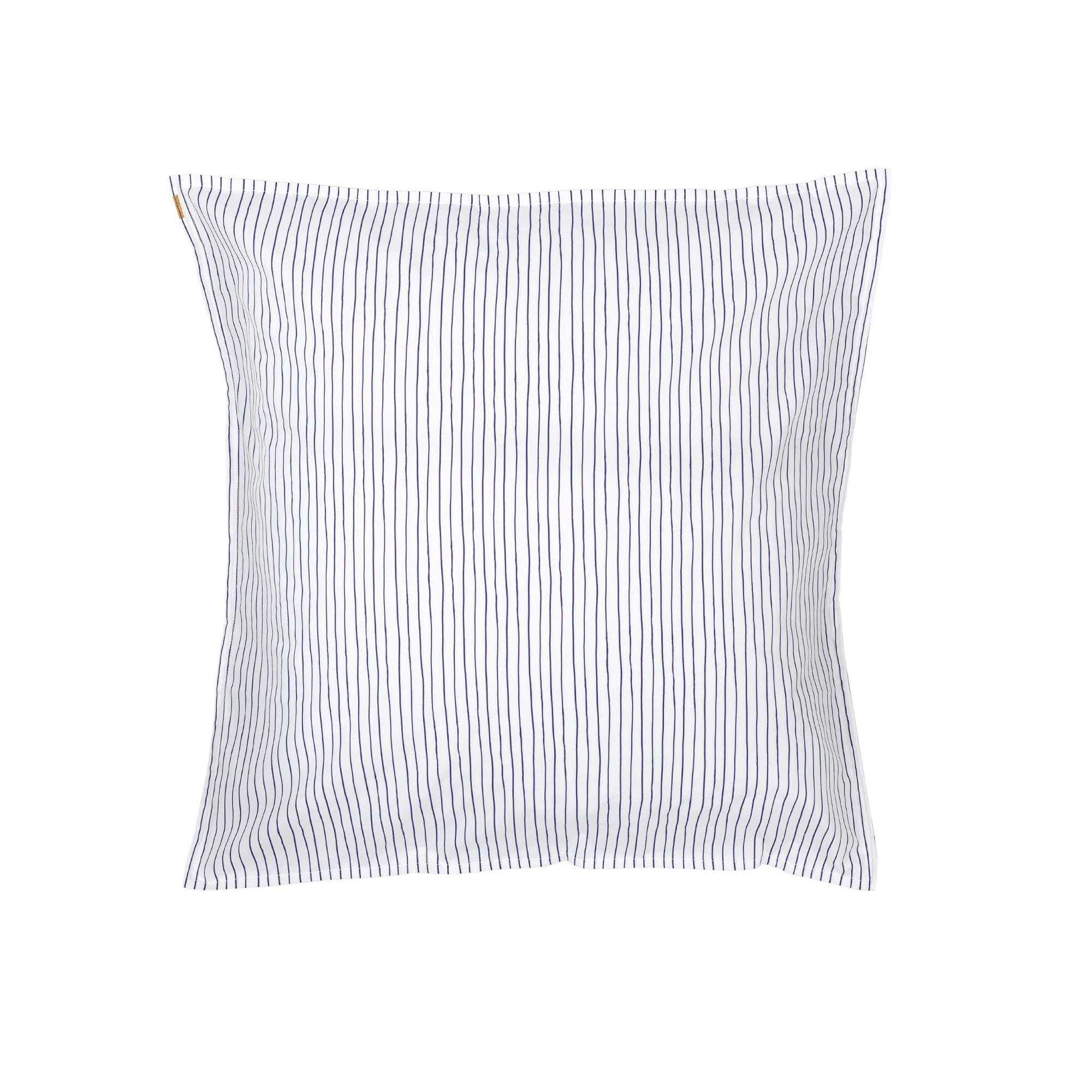 - Taie d'oreiller en percale de coton bio à rayures 65x65 cm