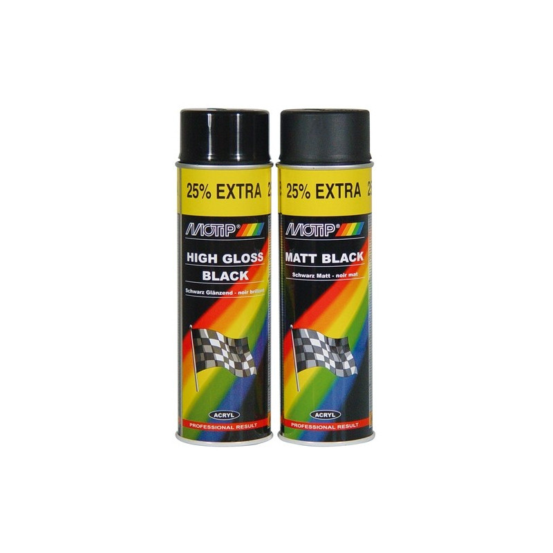 Peinture auto universelle noire brillante 0,5 L MOTIP