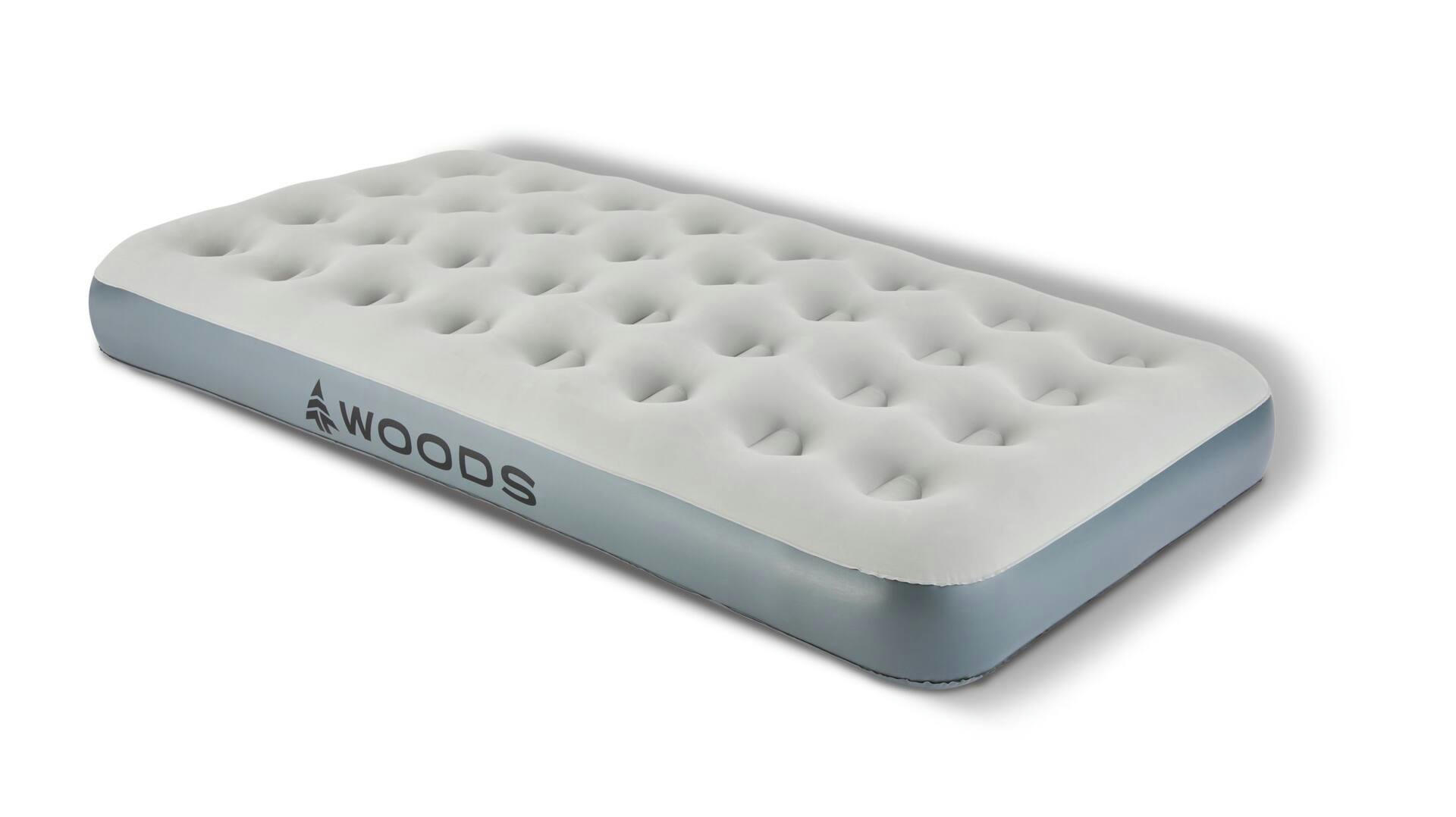 Woods Twin Single-High Inflatable Air Mattress/Airbed w/ 2-in-1 Pump For AC/Car Outlet