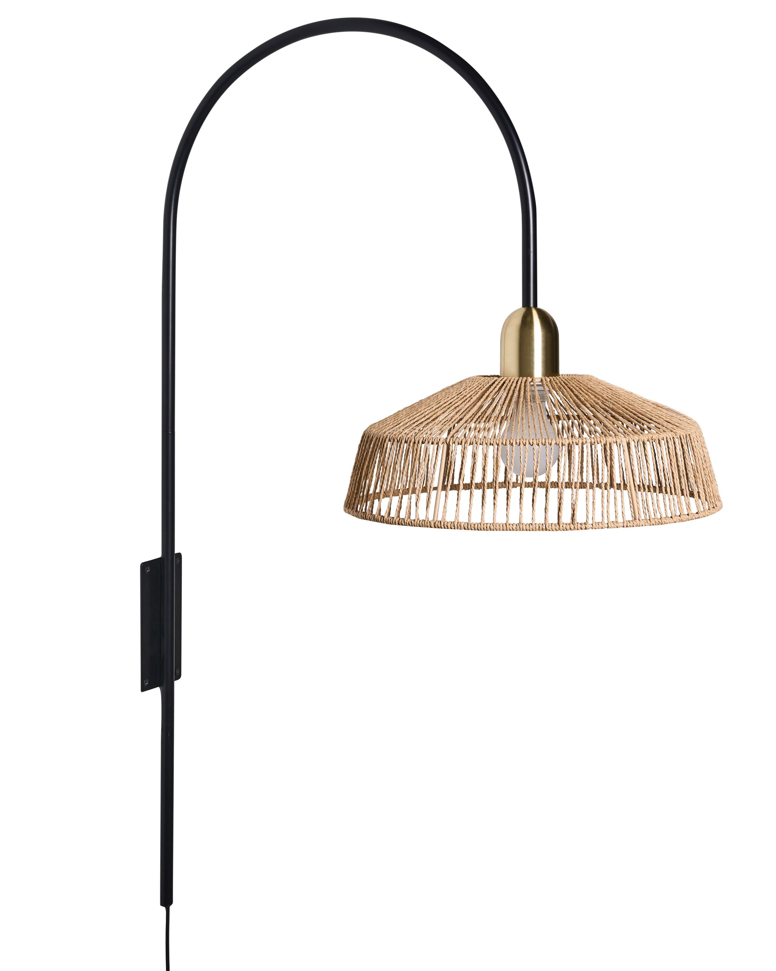 Lampa ściennapapierowa plecionka