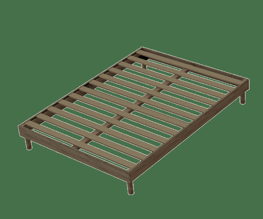 GRIS - Sommier en Kit A latte Chêne gris 140x190