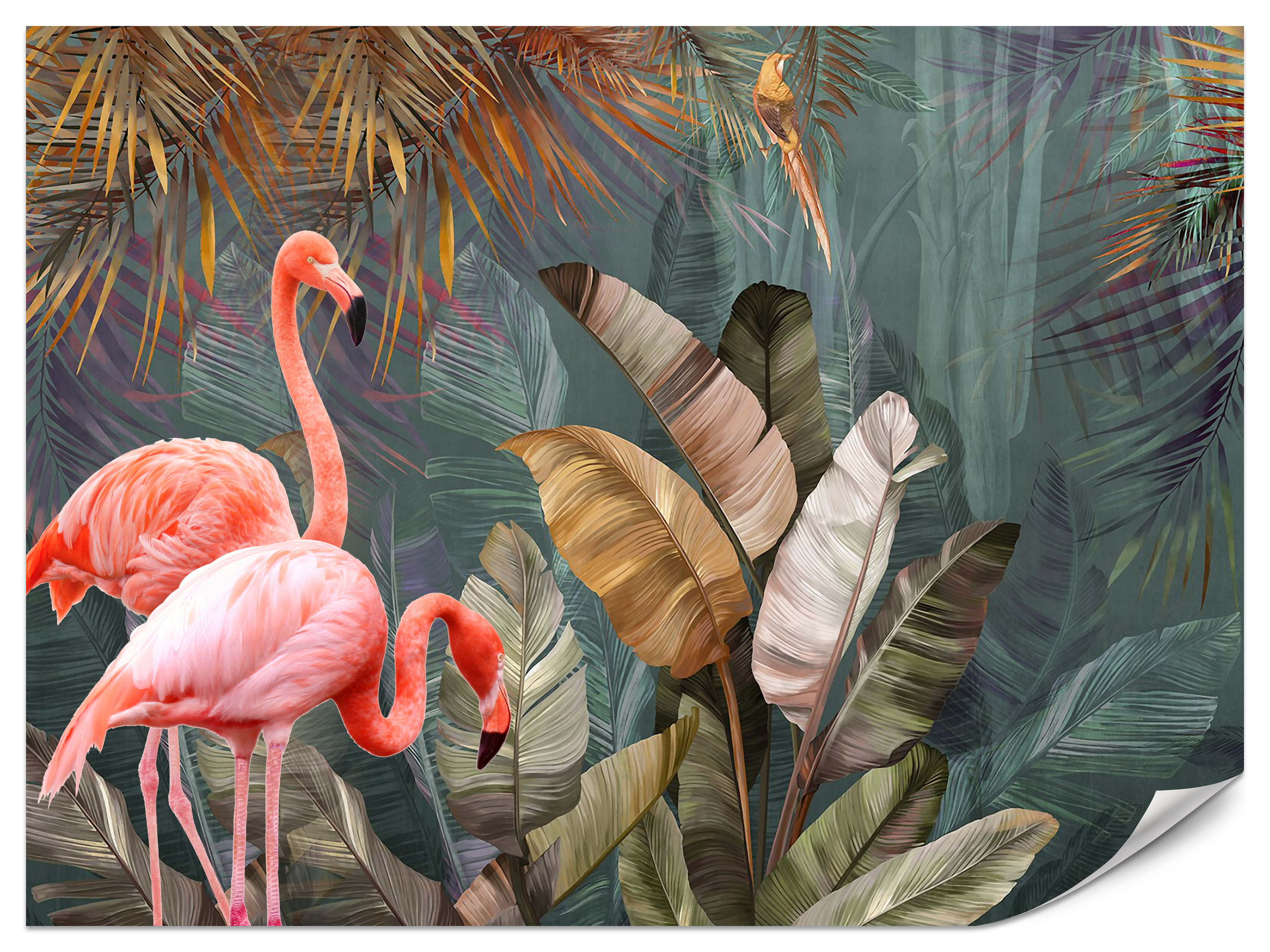Fototapeta Flamingi w dżungli 100x70cm