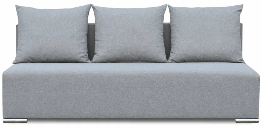 Sofa rozkładana z pojemnikiem Trio Szara