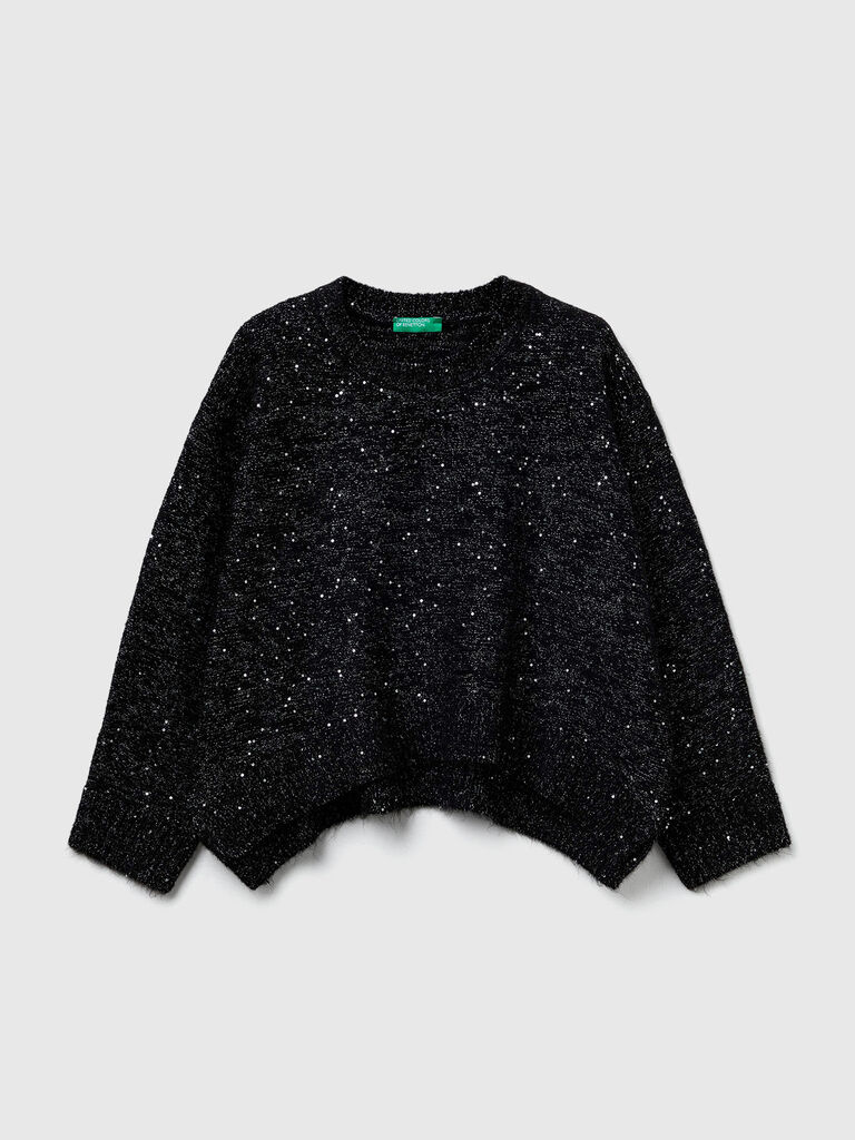 Sweater in wool and lurex blend